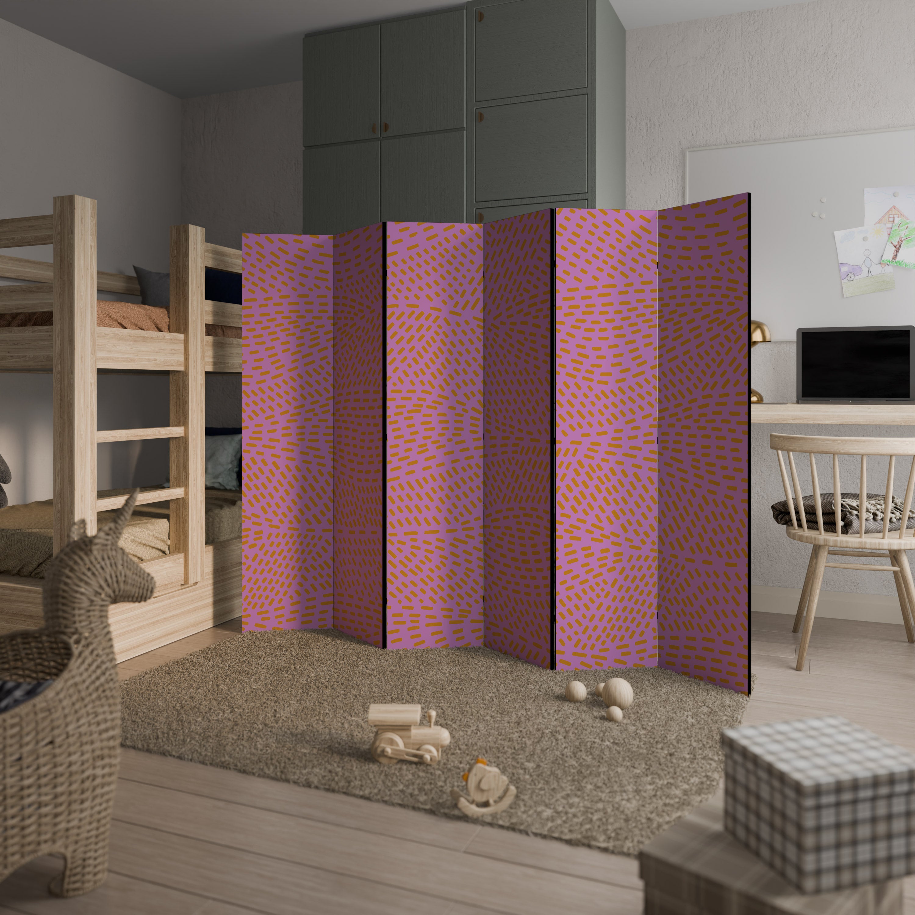 Biombo decorativo de 6 paneles AZALEA SHREDS