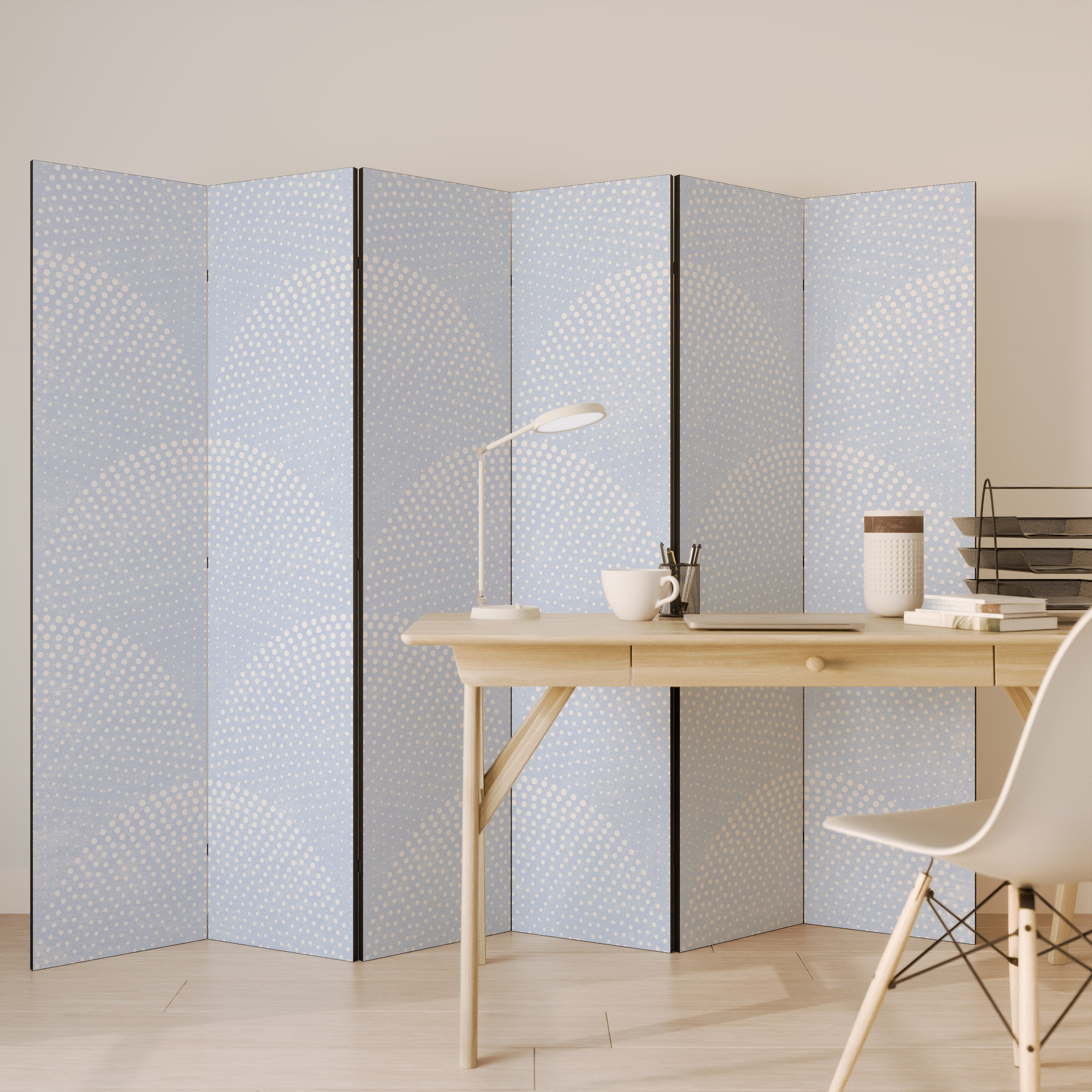 DISPLAY CURVAS ARMONIOSAS Divisorio de ambientes decorativo de 6 paneles