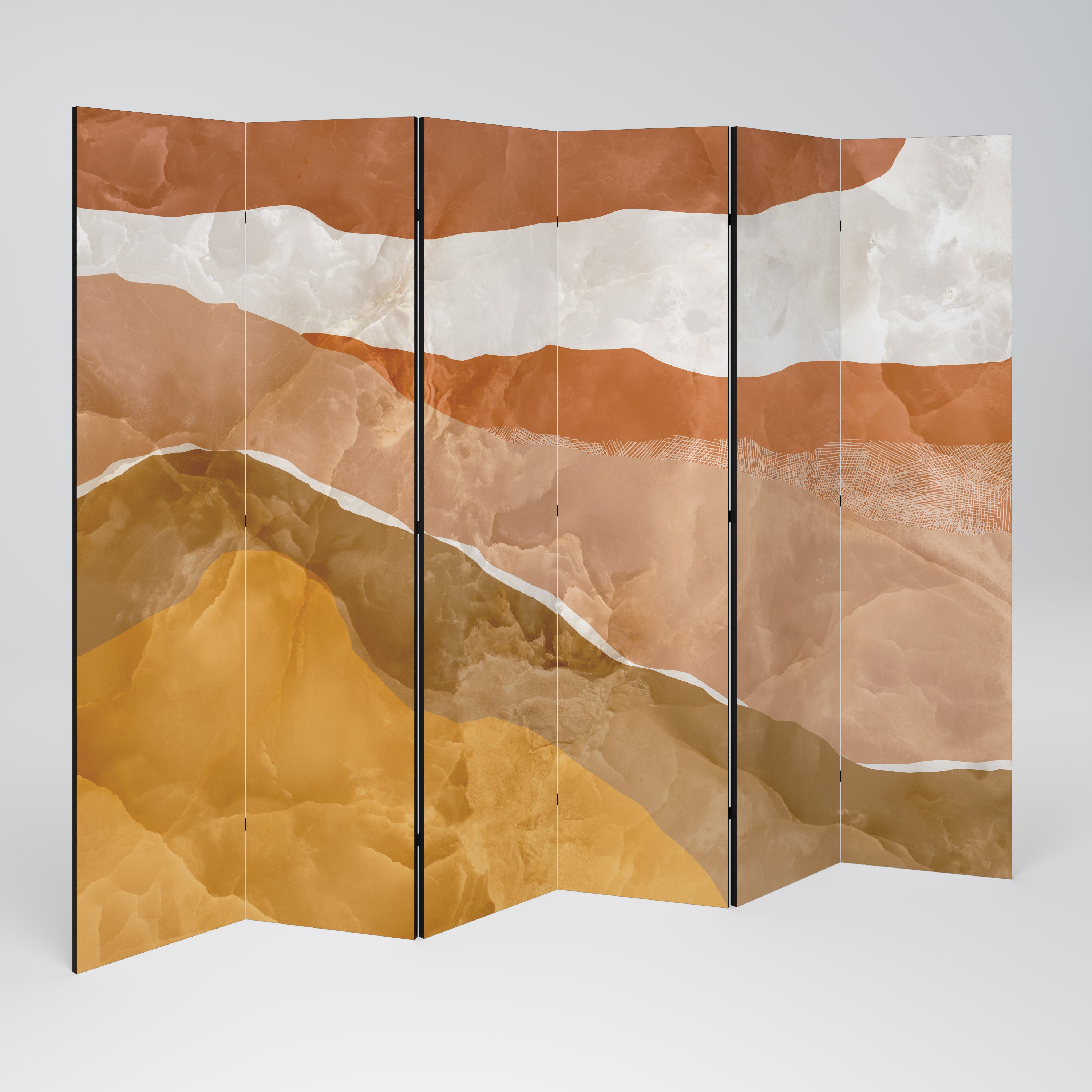 Biombo decorativo de 6 paneles SANDHILLS SPLENDOUR