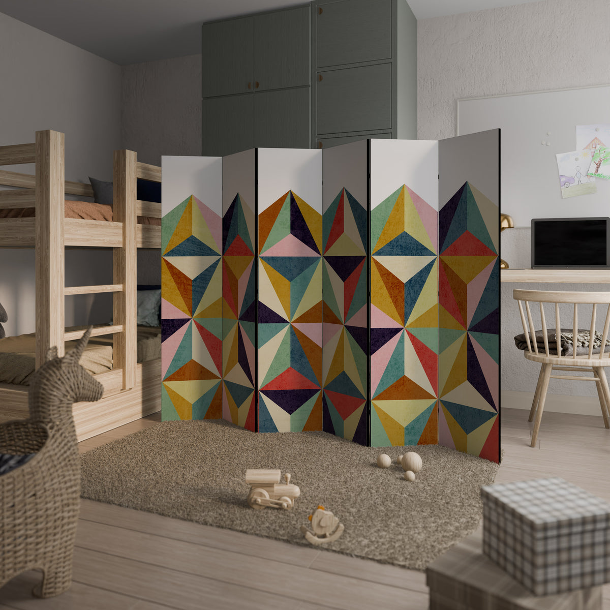 TESSELATE TREASURES Biombo de 6 paneles