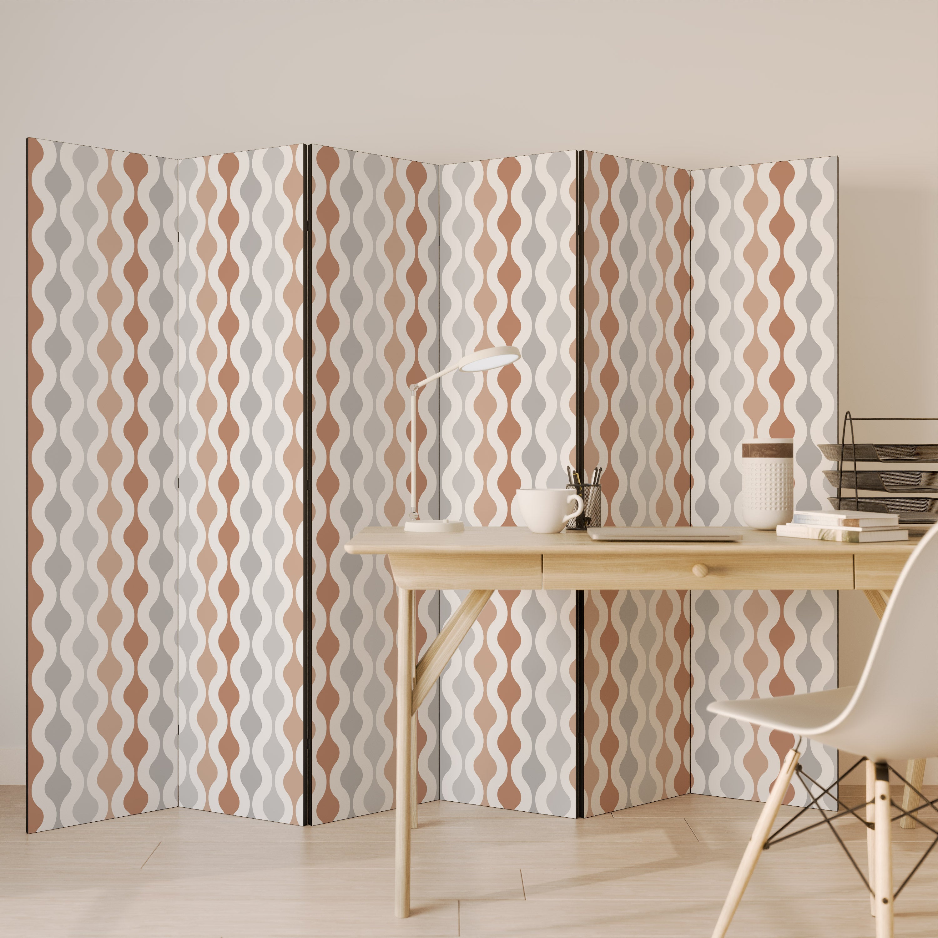 Biombo decorativo de 6 paneles HAZY NOSTALGIA