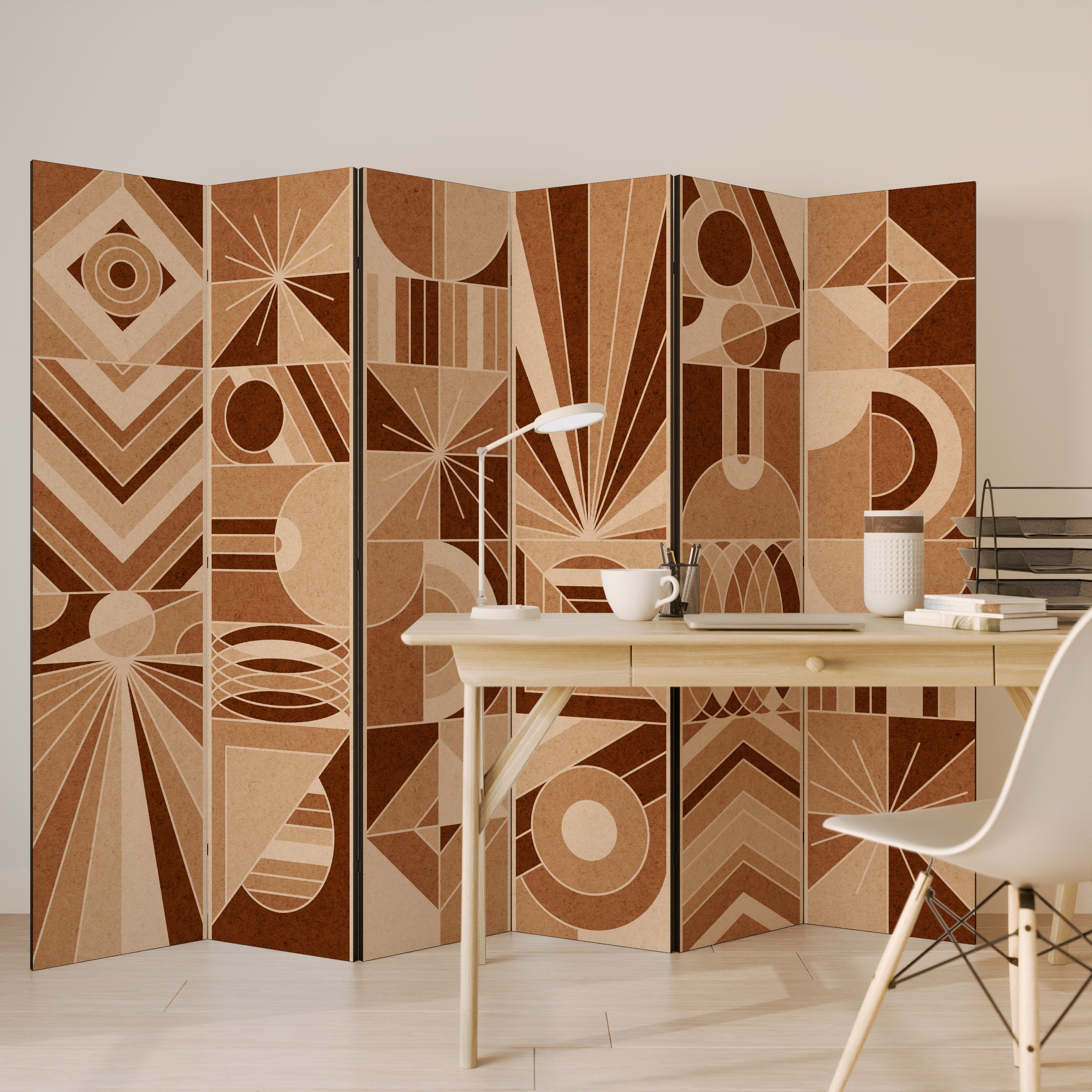 Divisor de ambientes decorativo PRISM MOSAIC de 6 paneles