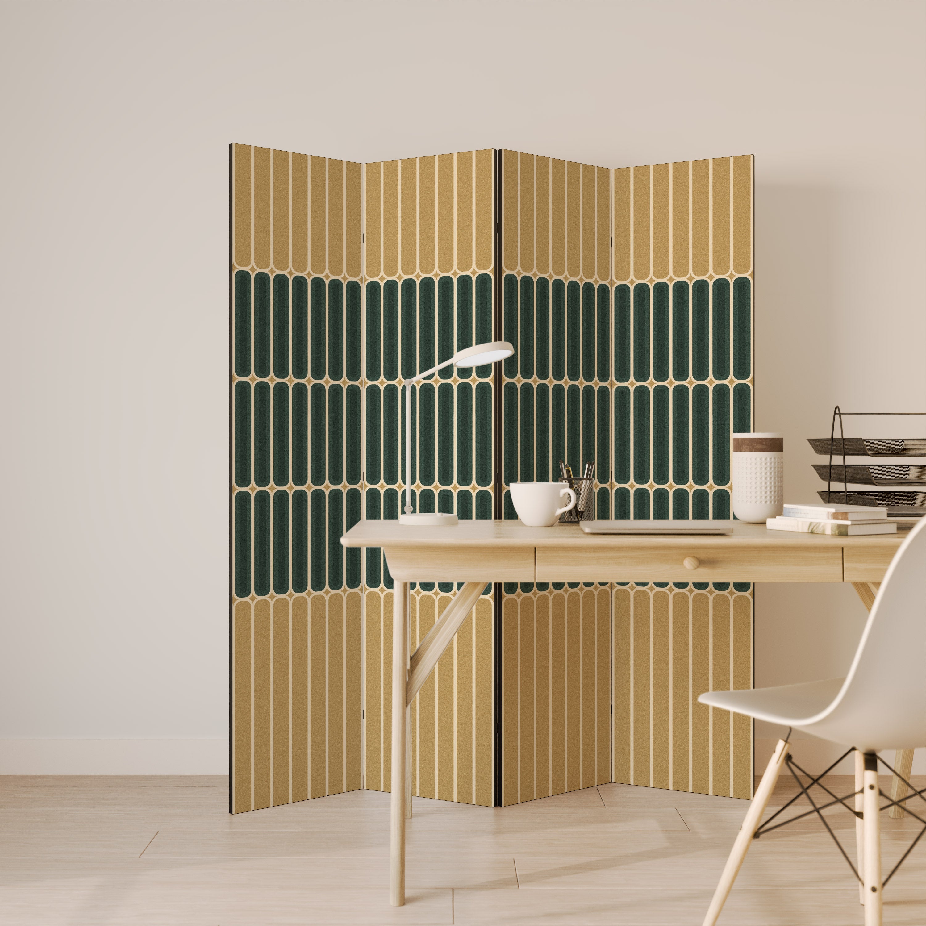ILUSION GATE Decorative 4-Panel Room Divider