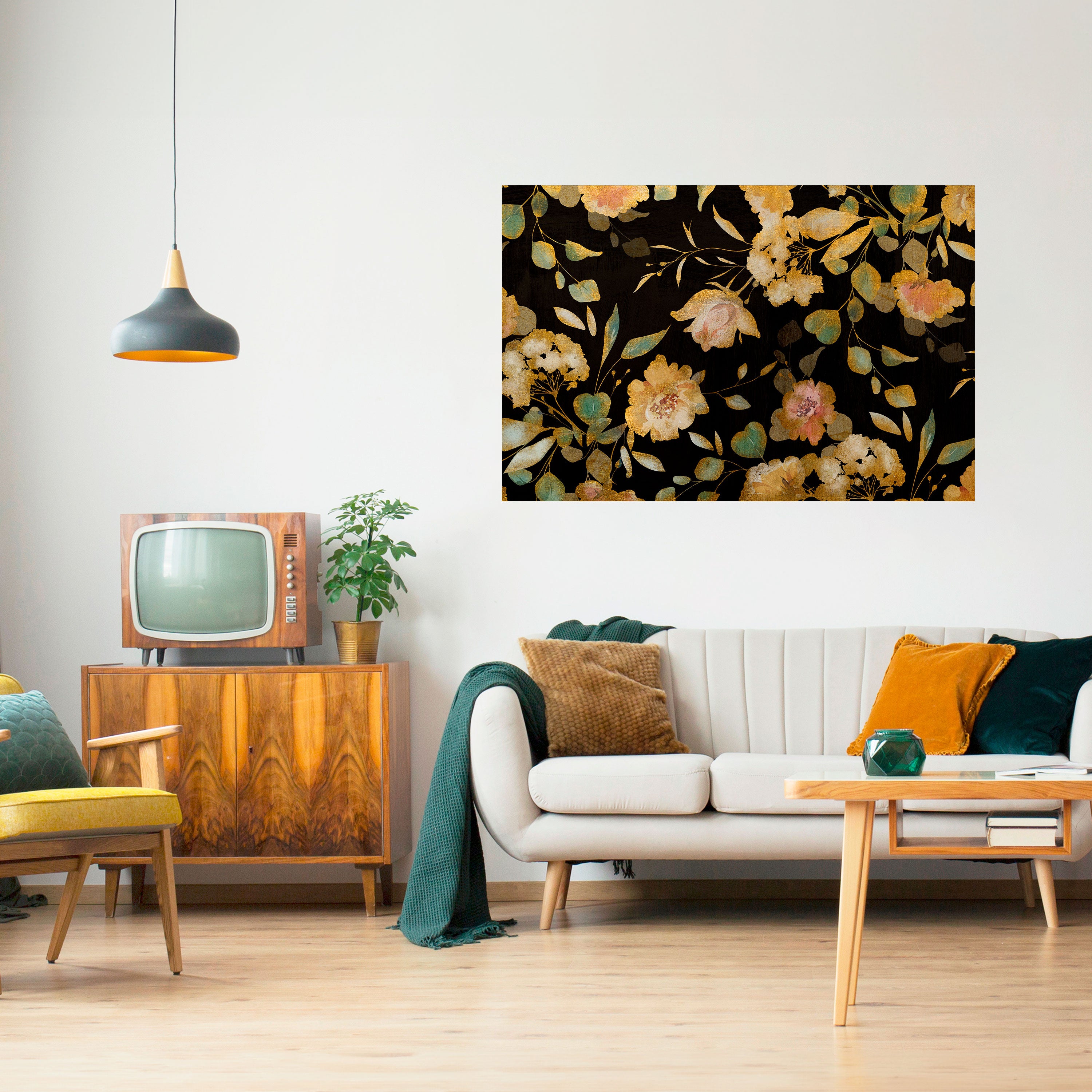 Póster horizontal autoadhesivo MODEST FLORAL