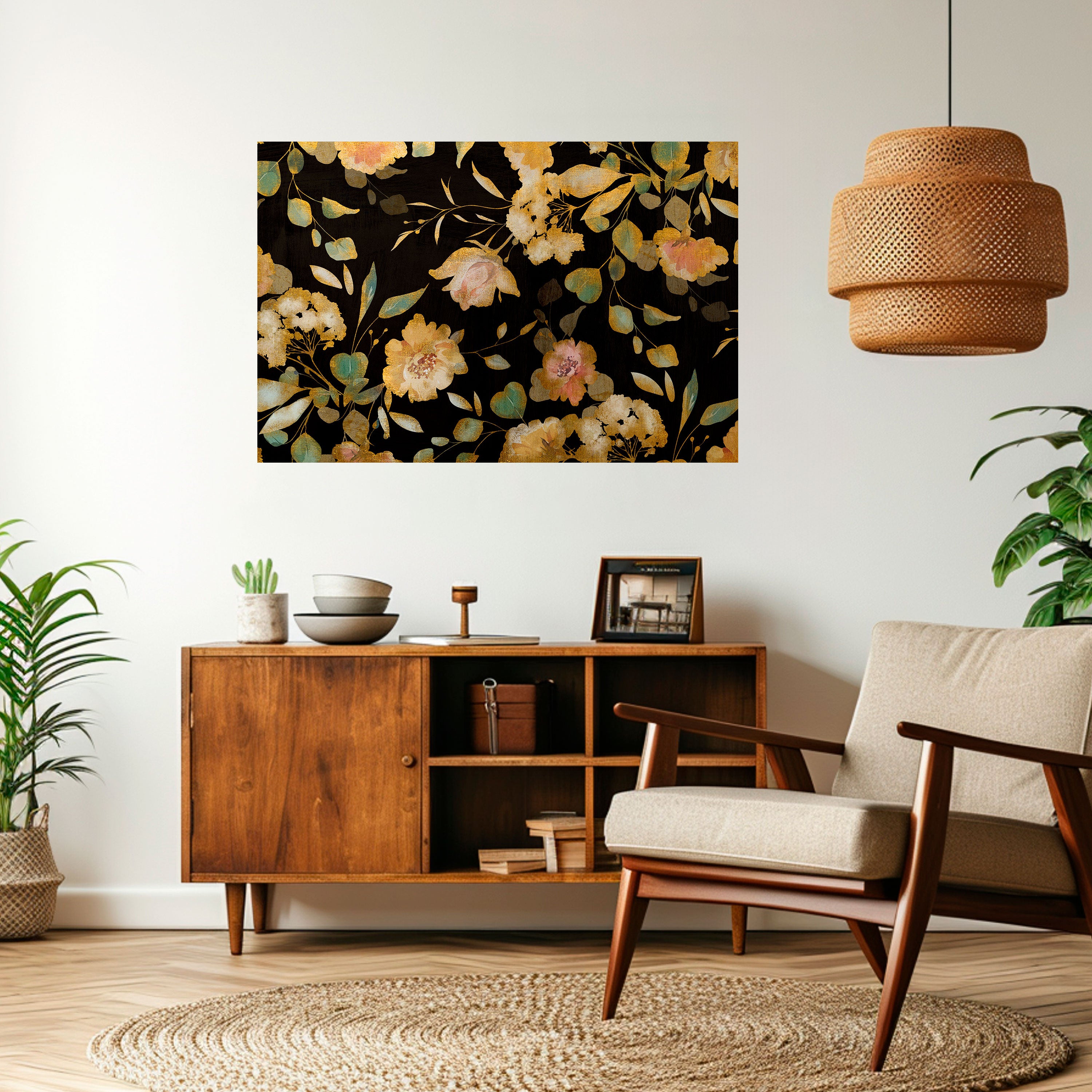 Póster horizontal autoadhesivo MODEST FLORAL
