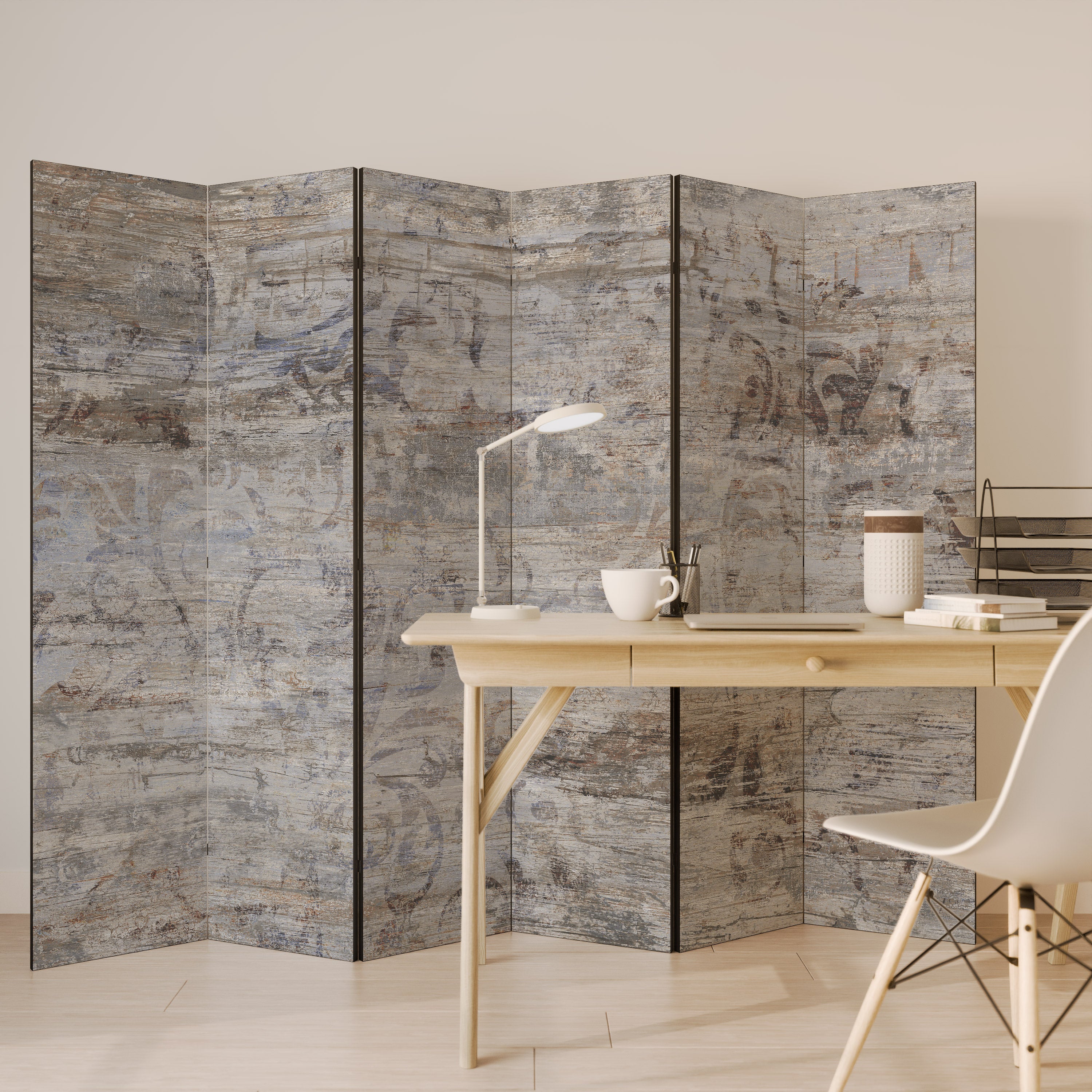 Biombo decorativo de 6 paneles MYSTIC PATINA