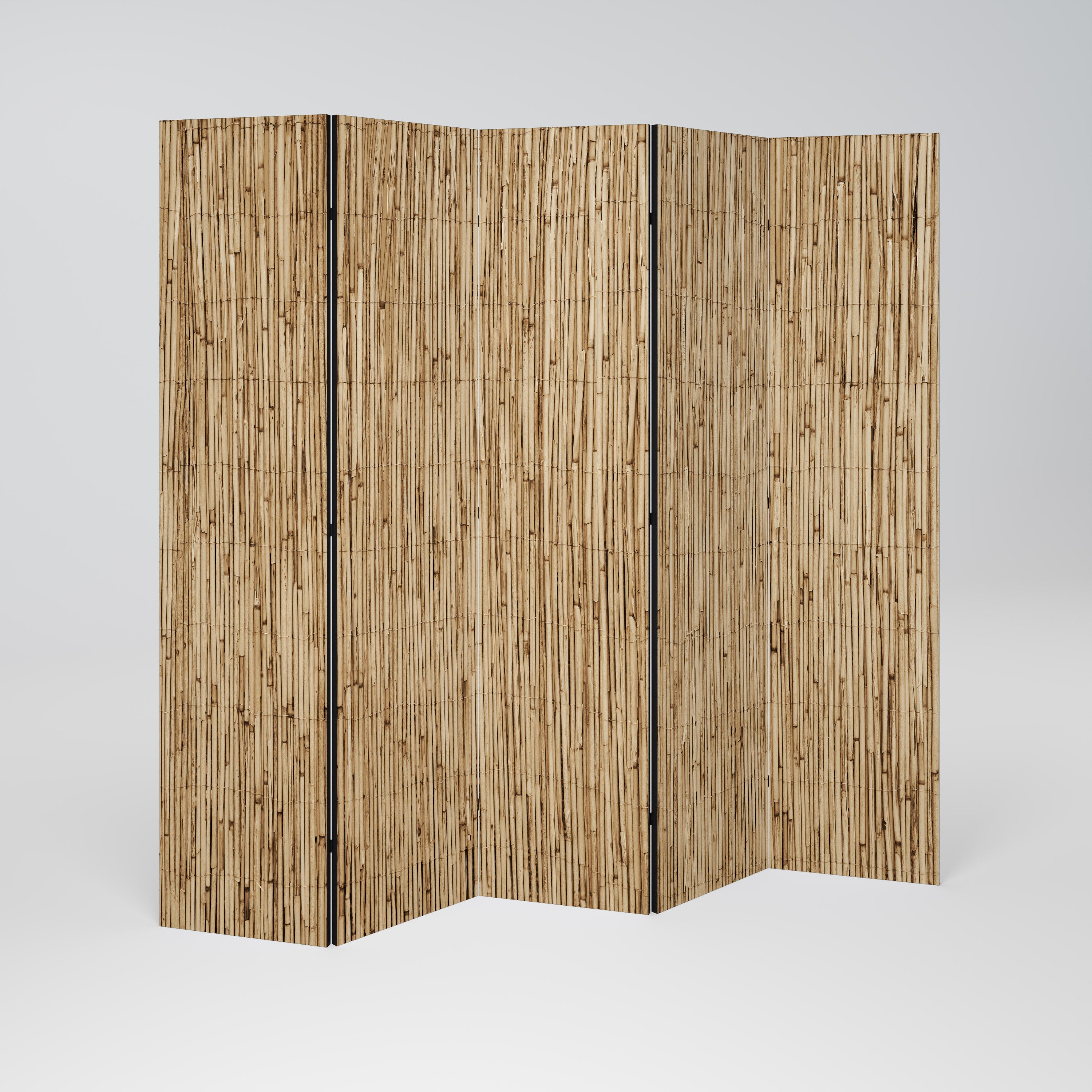 Biombo decorativo de 5 paneles STRAW BOUND DELIGHT