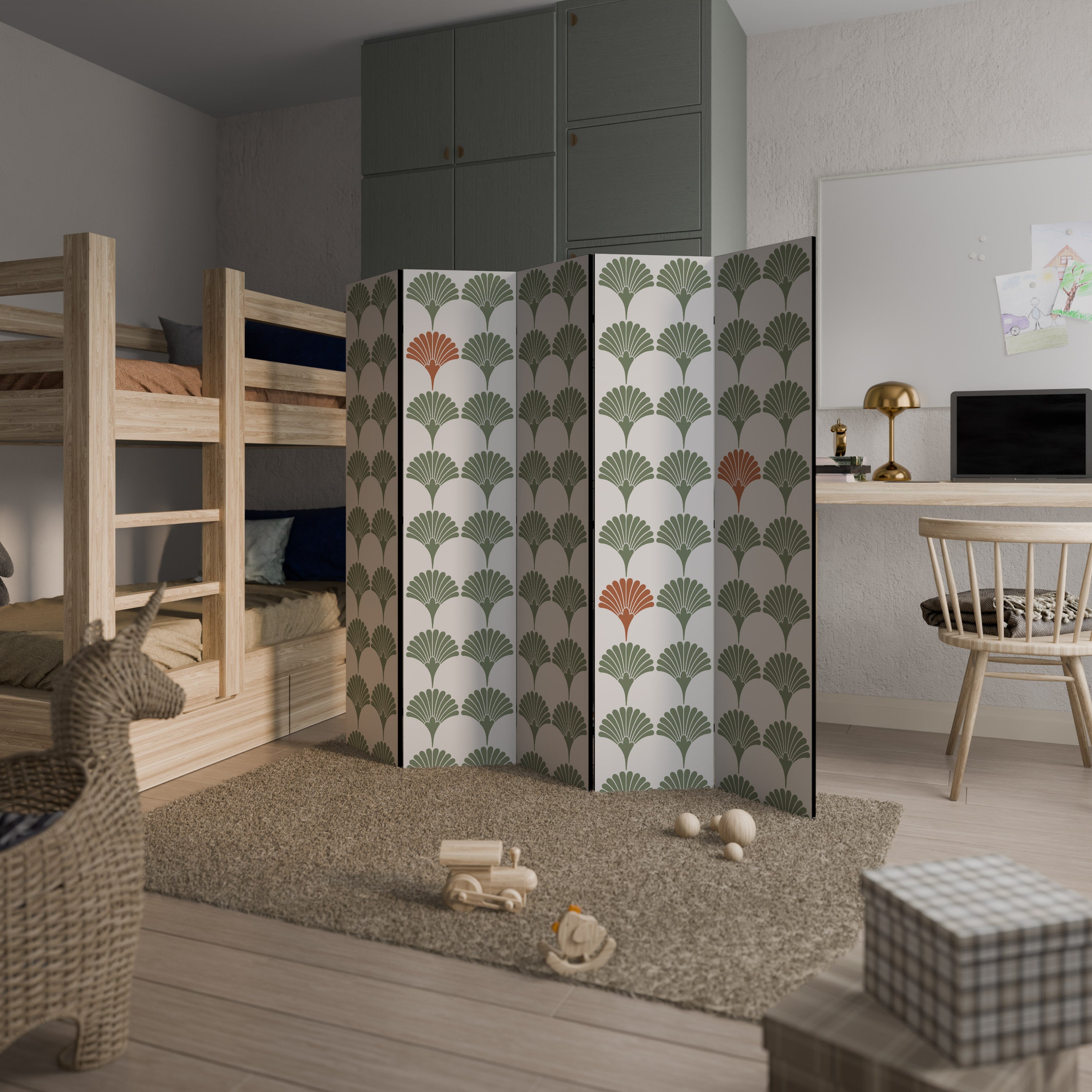 Biombo decorativo VIVID VALOR de 5 paneles