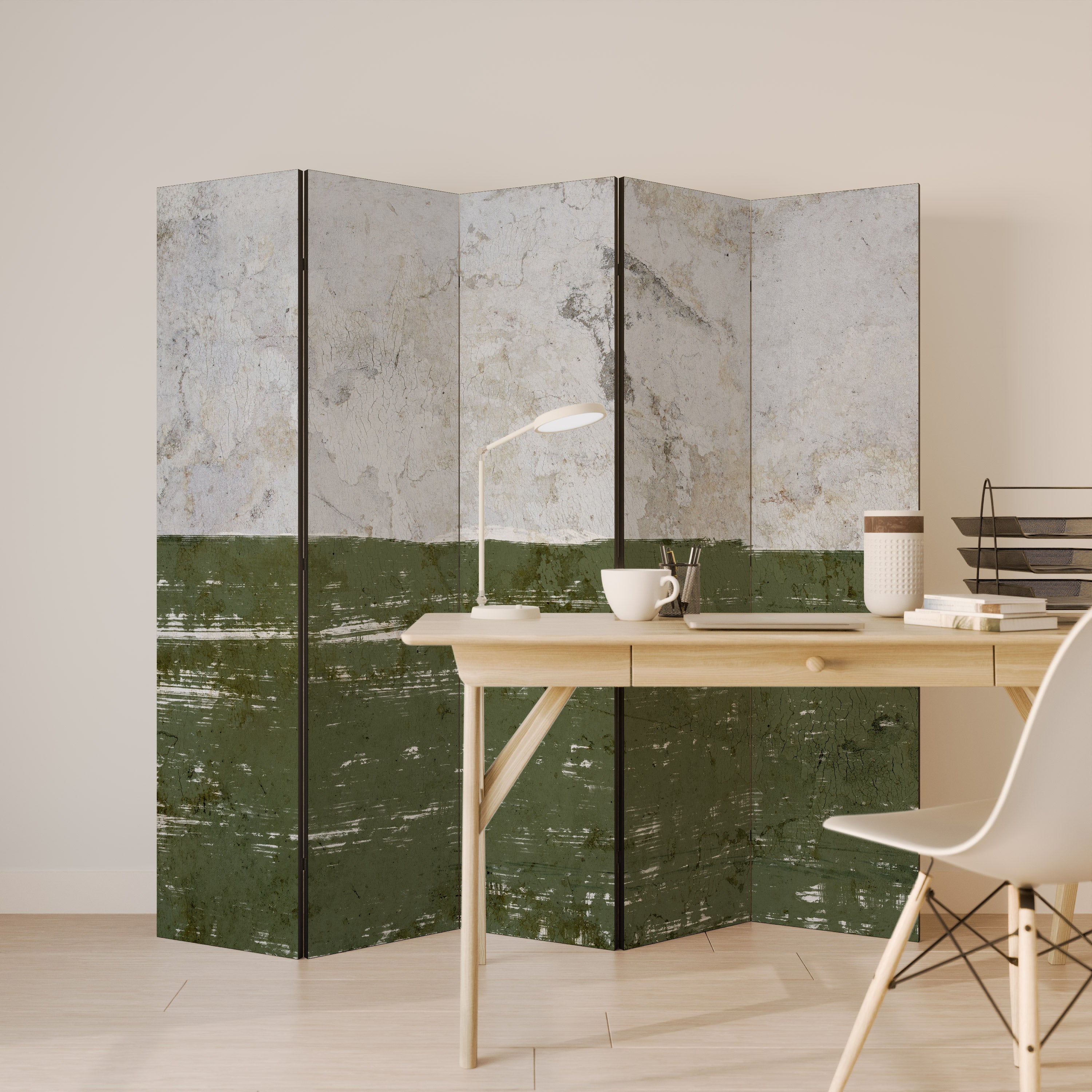 Biombo decorativo de 5 paneles RUSTIC RADIANCE ASSEMBLED