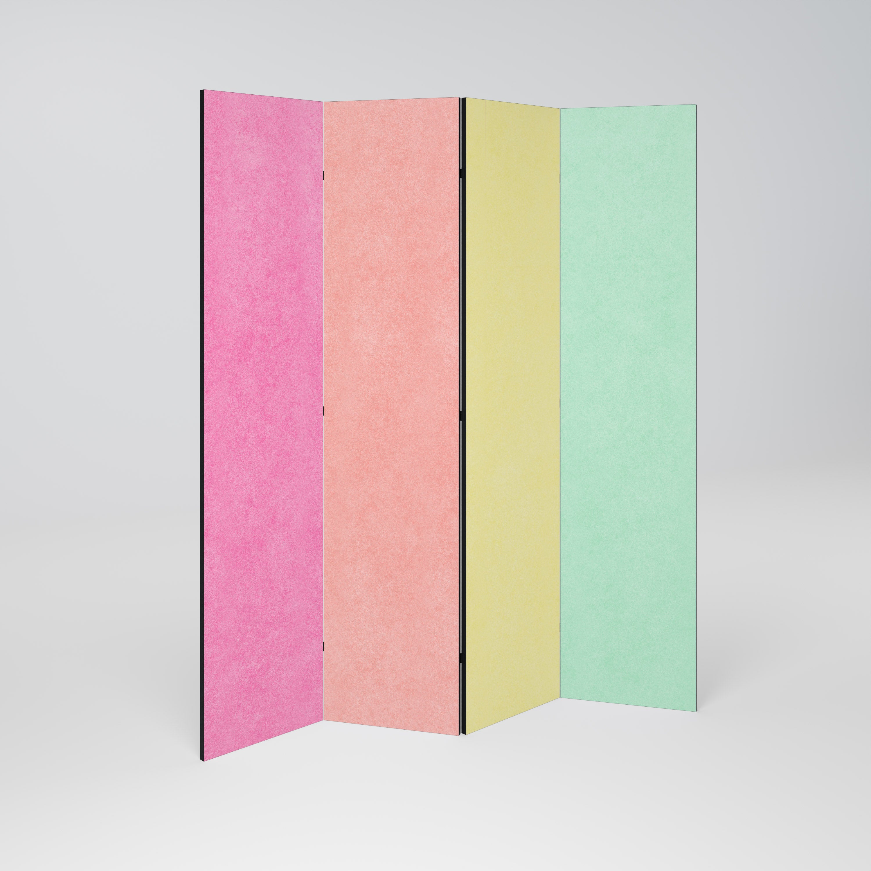 LIKE A ROLLING SHADE Decorative 4-Panel Room Divider