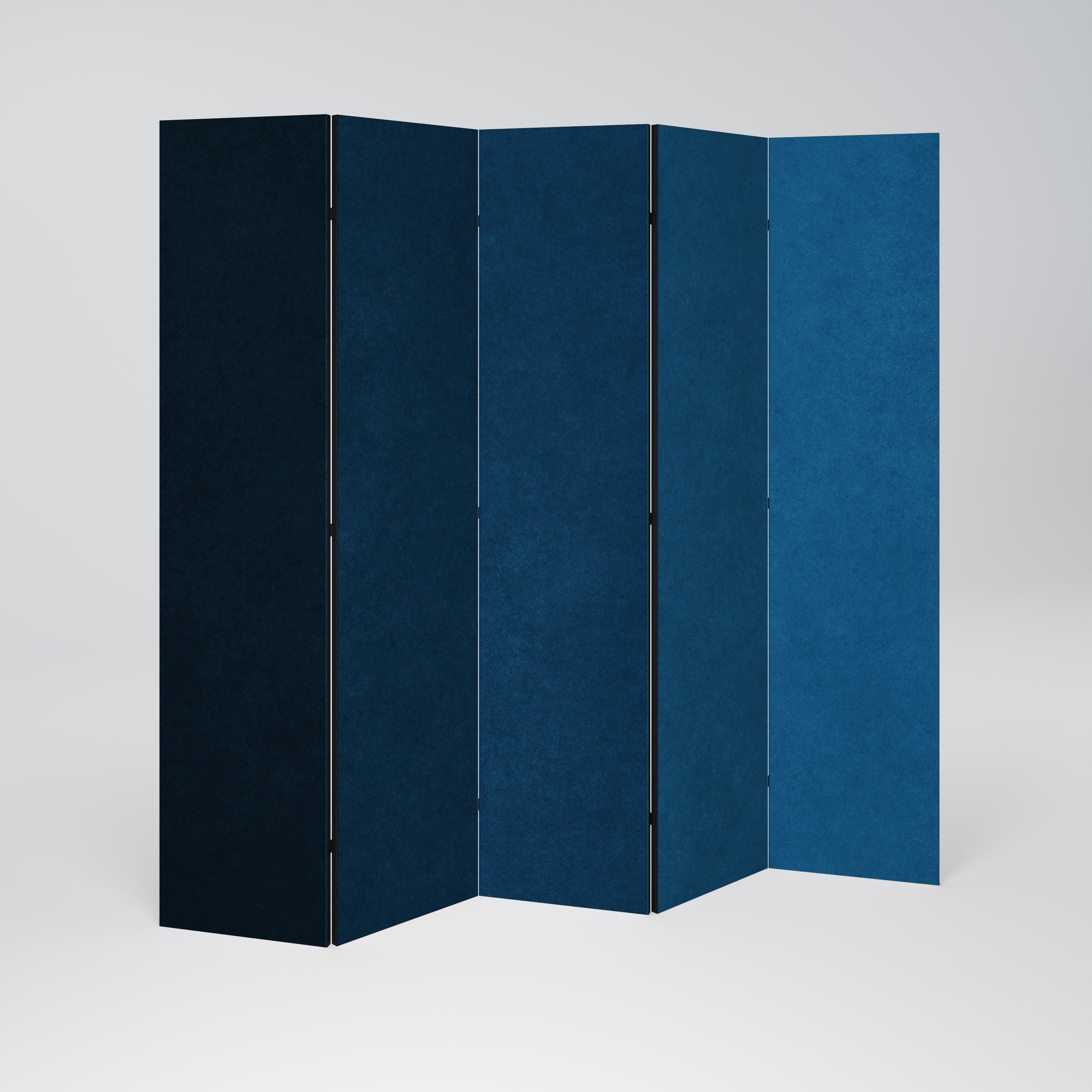 Divisor de ambientes decorativo de 5 paneles SHAKE IT BLUE