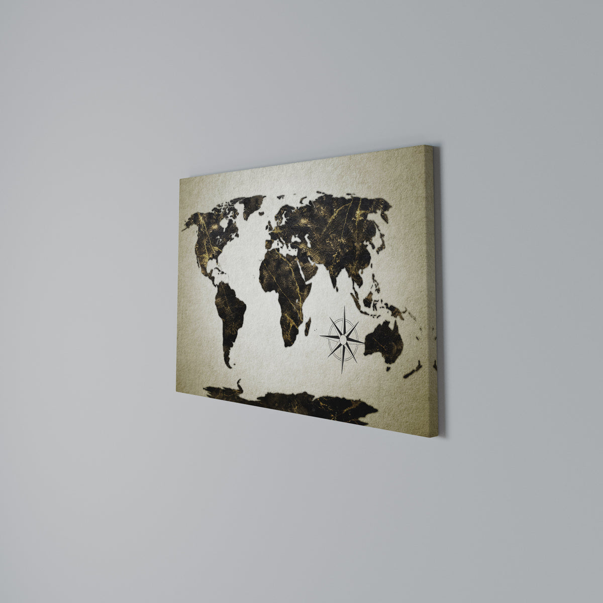 GOLDEN LINES GLOBE Cuadro en lienzo horizontal