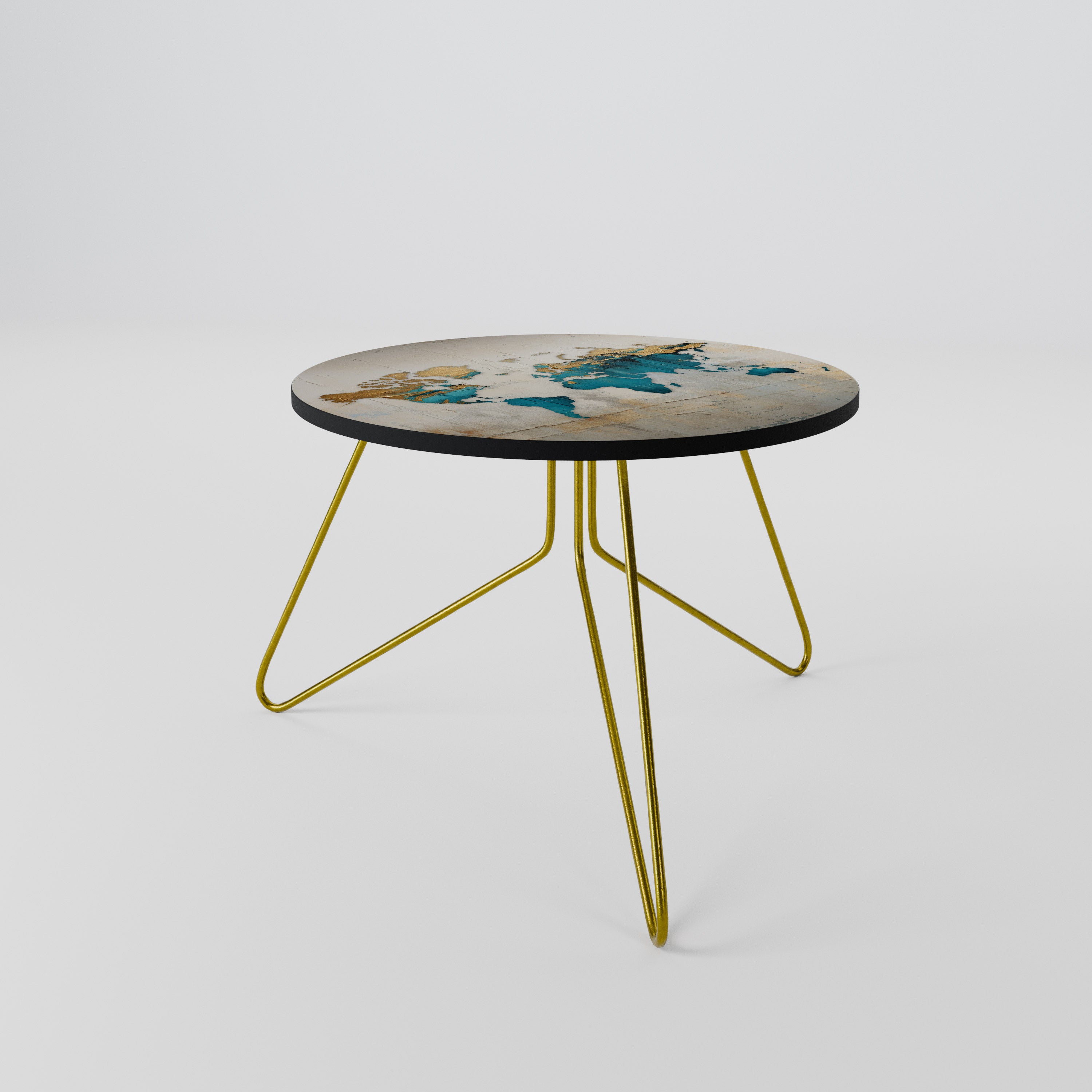 AZURE GILDED MAP Coffee Table 60