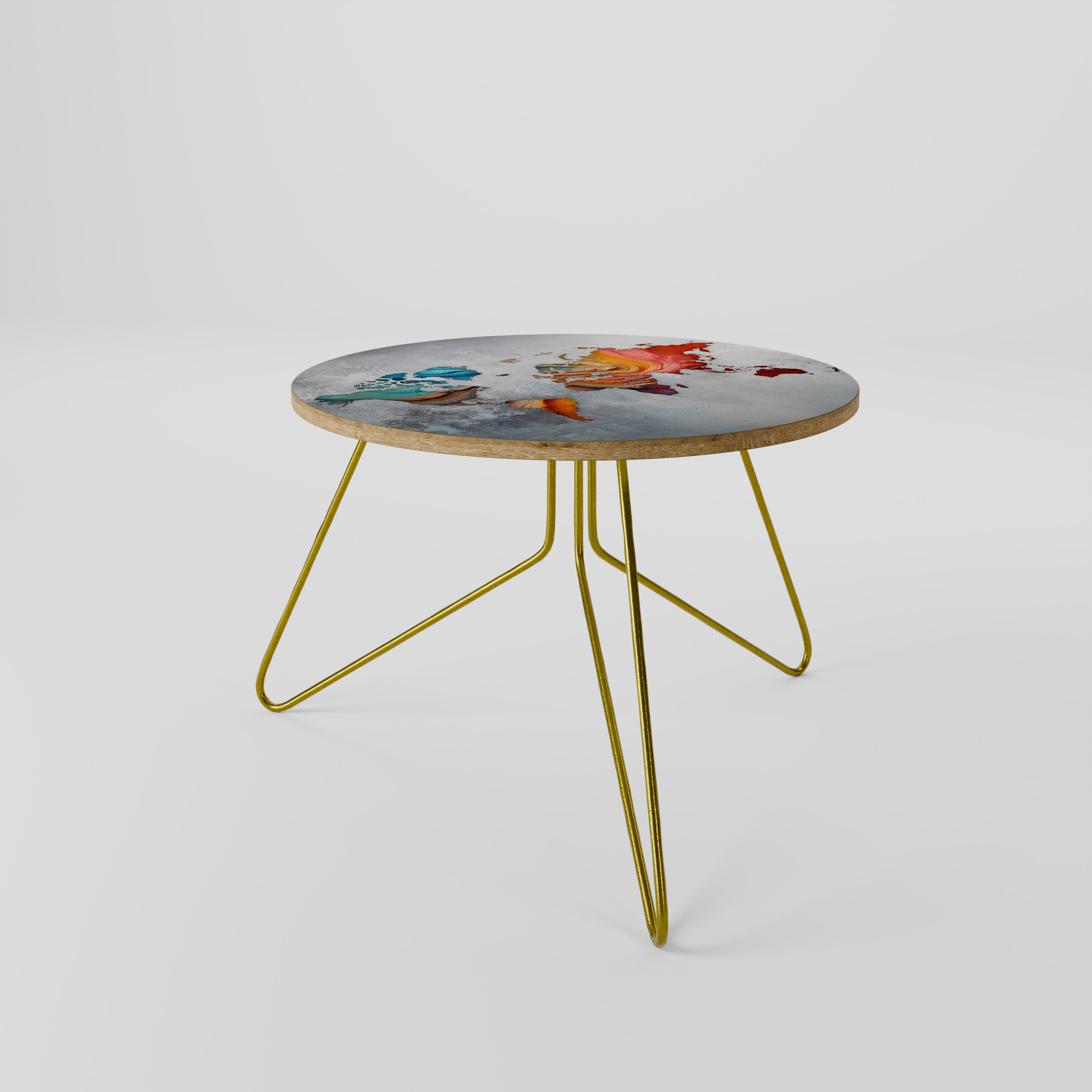 PAINTED CONTINENTS Coffee Table 60