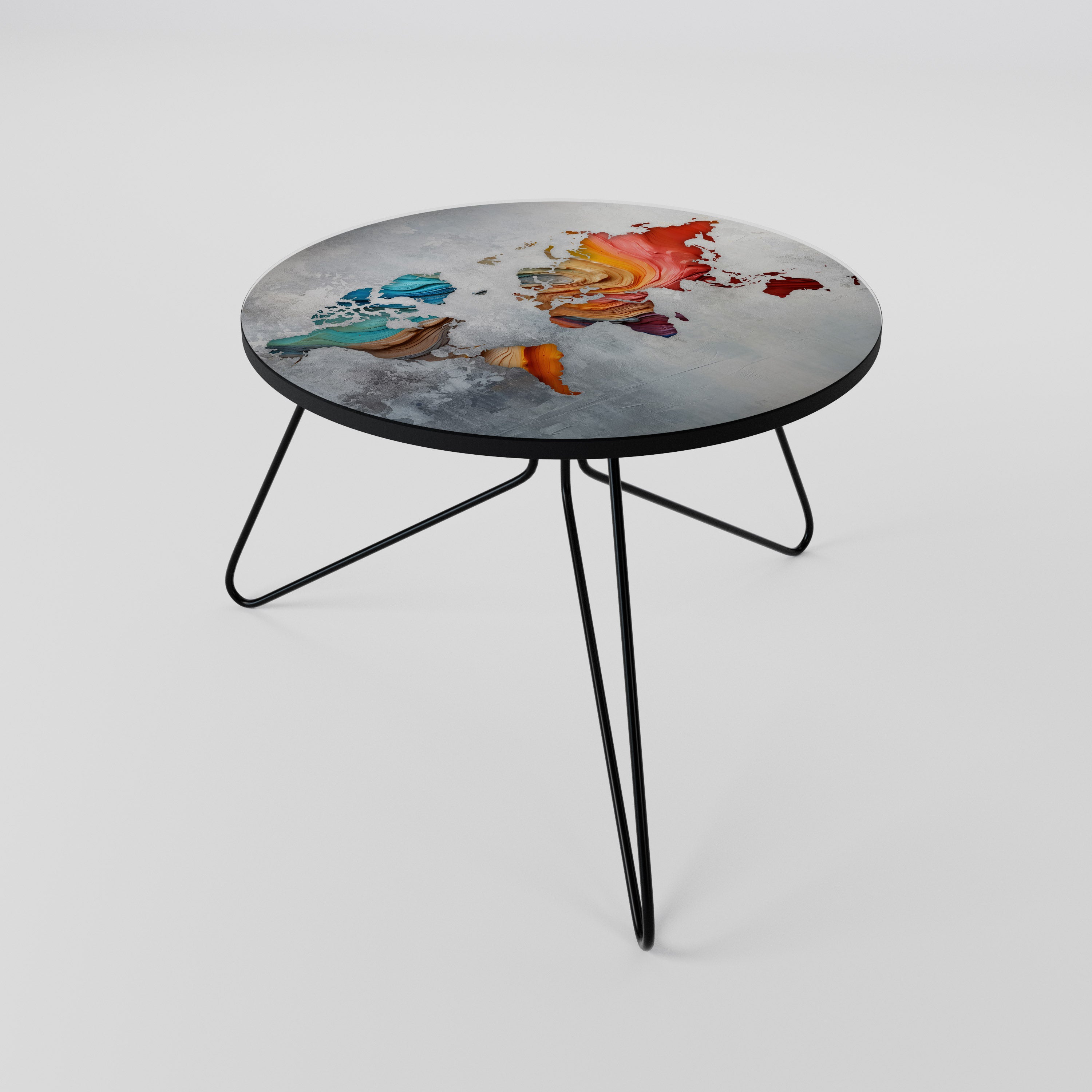 PAINTED CONTINENTS Coffee Table 60