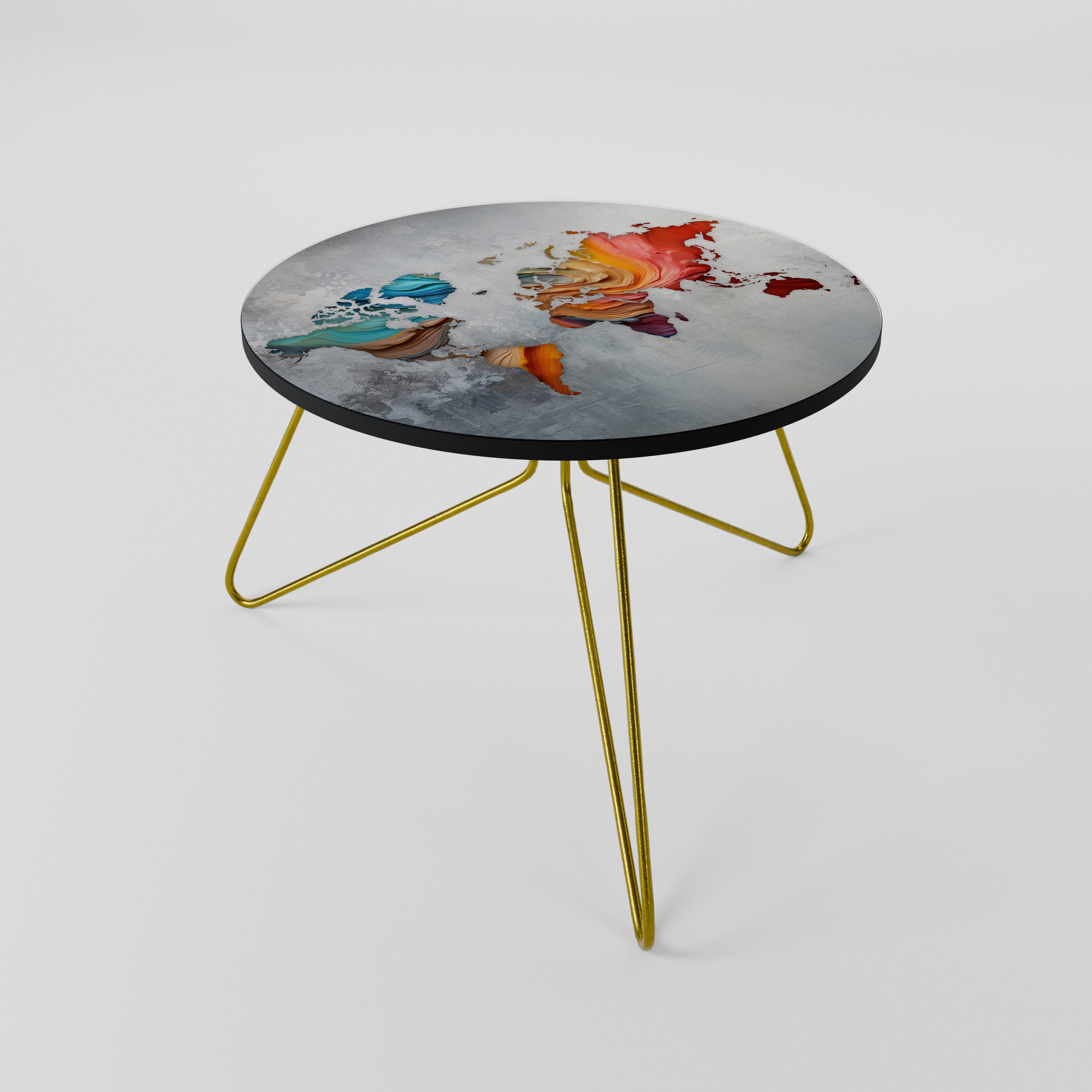 PAINTED CONTINENTS Coffee Table 60