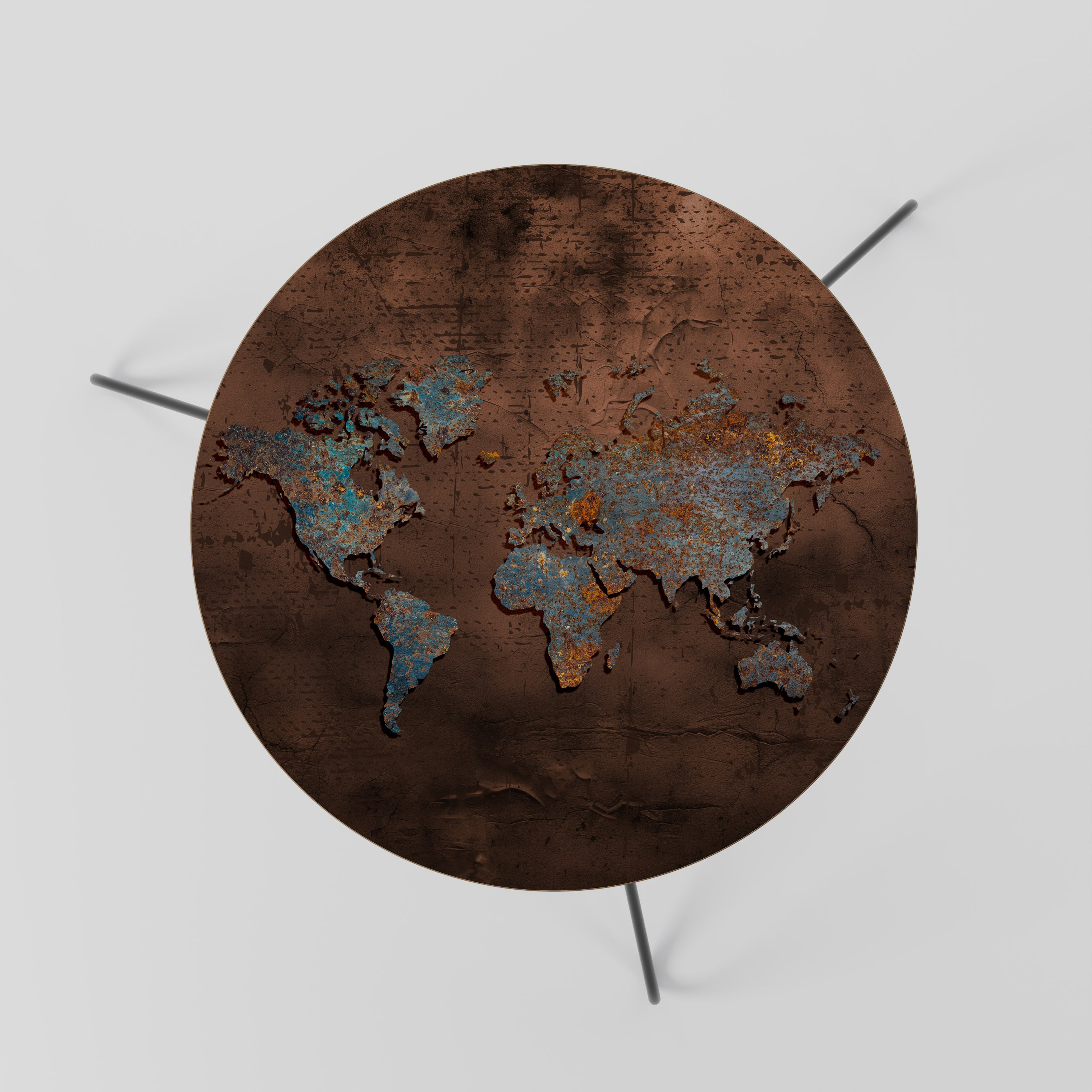 METALLIC MAP OF MEMORIES Coffee Table 60