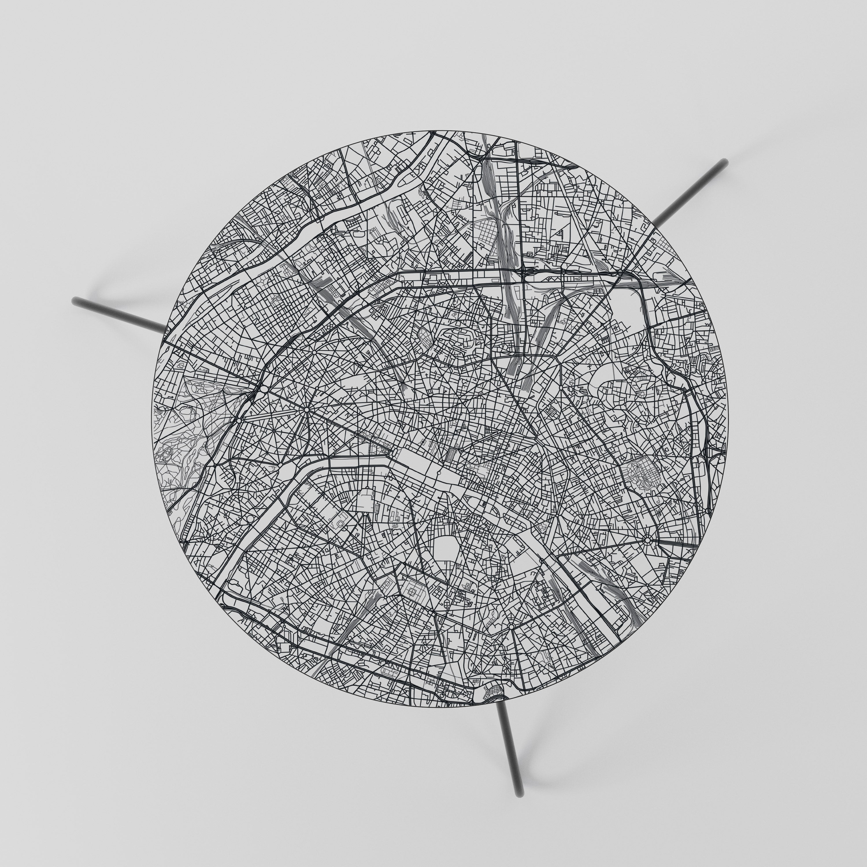 PARIS TOWN PLAN Coffee Table 60