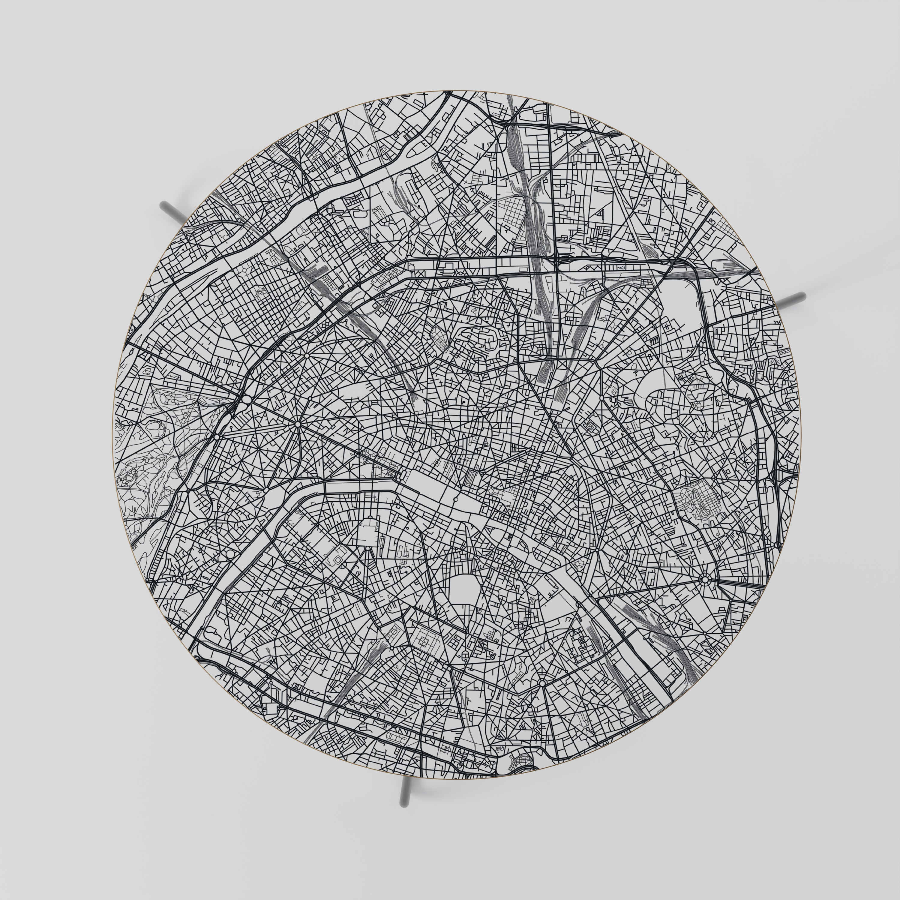 PLANO DE LA CIUDAD DE PARÍS Mesa de centro 69