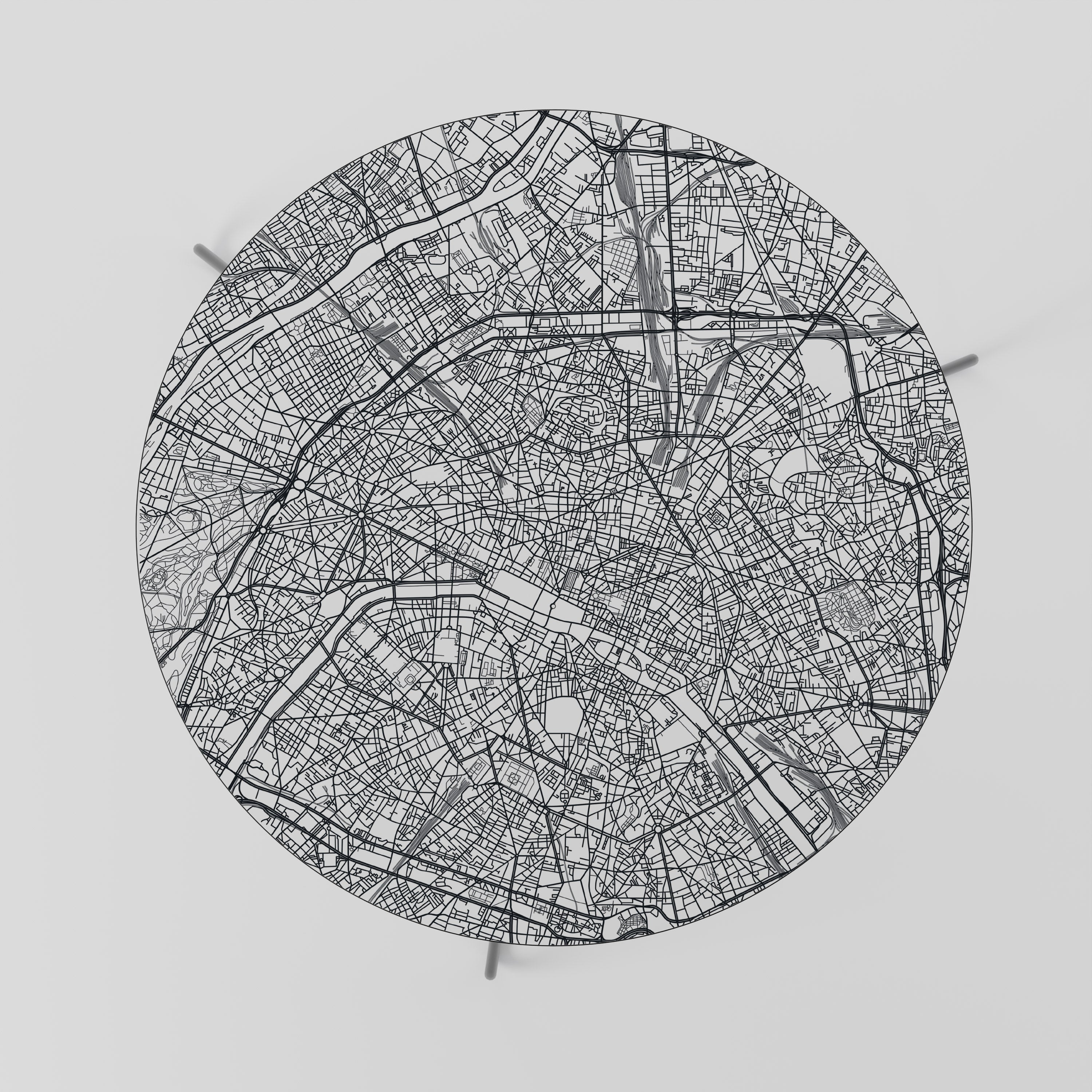 PLANO DE LA CIUDAD DE PARÍS Mesa de centro 69