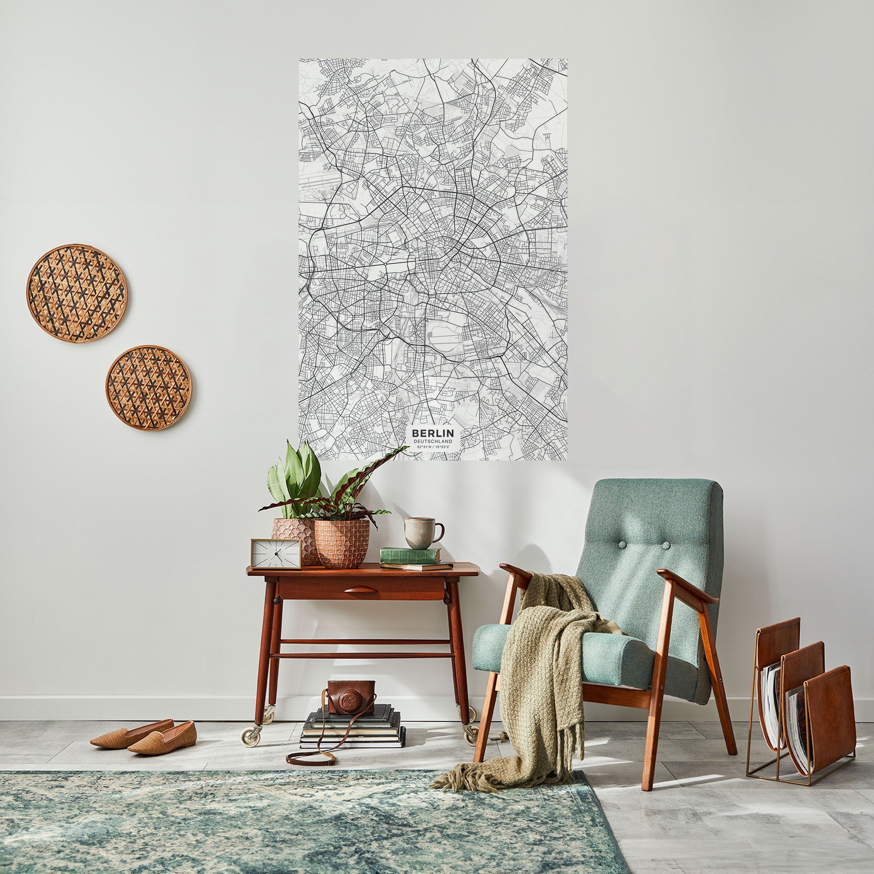BERLIN PLAN Peel and Stick Vertical Poster