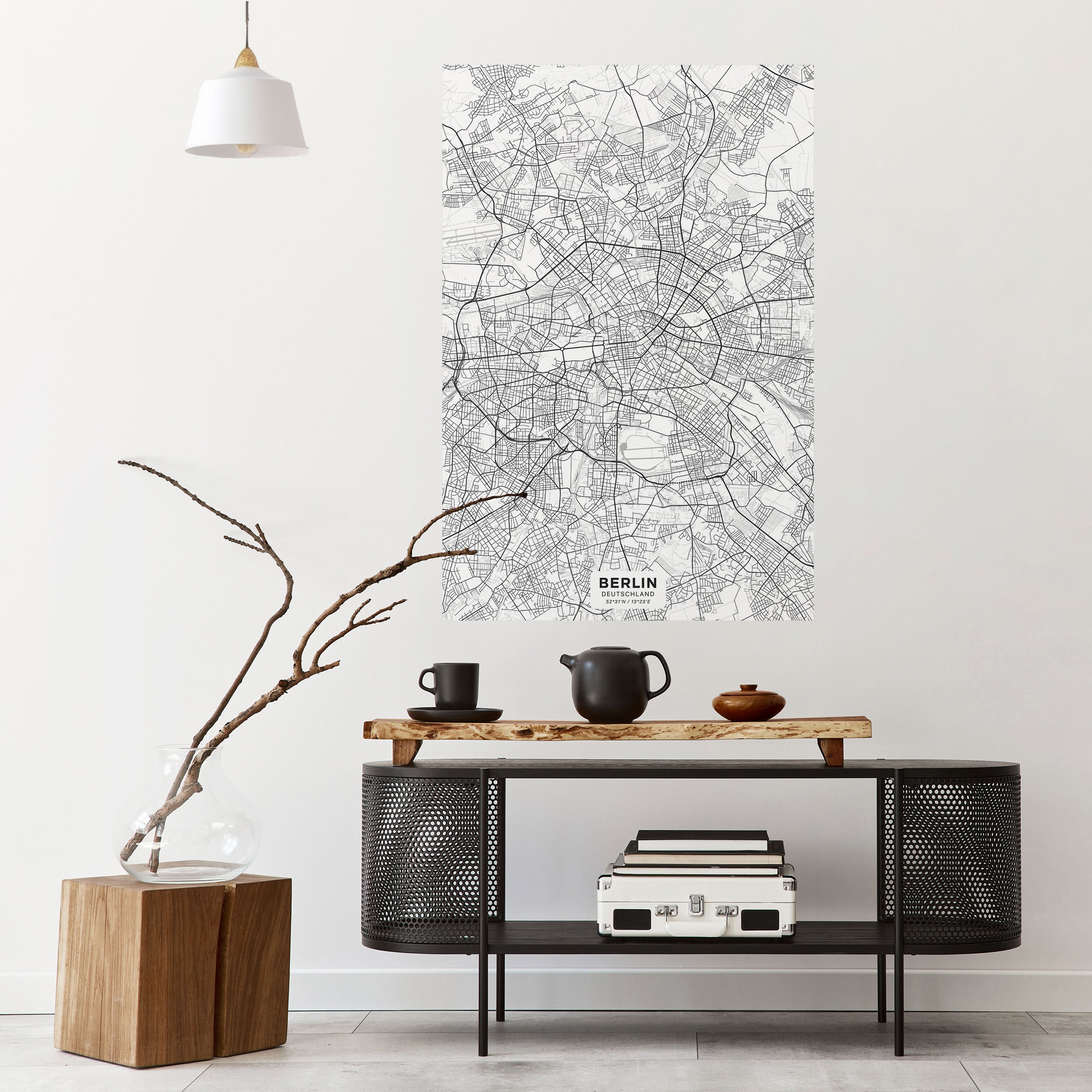 BERLIN PLAN Peel and Stick Vertical Poster