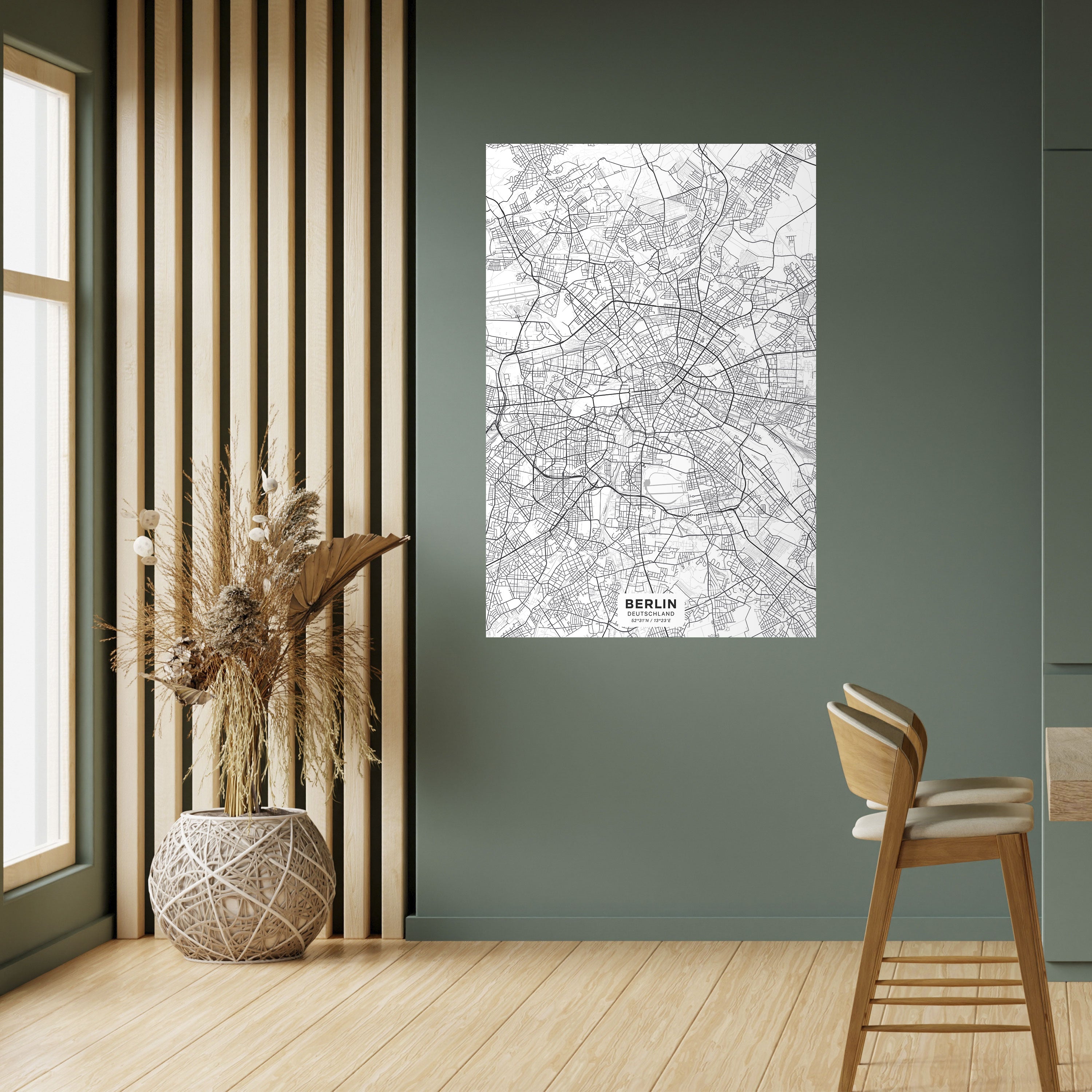 BERLIN PLAN Peel and Stick Vertical Poster