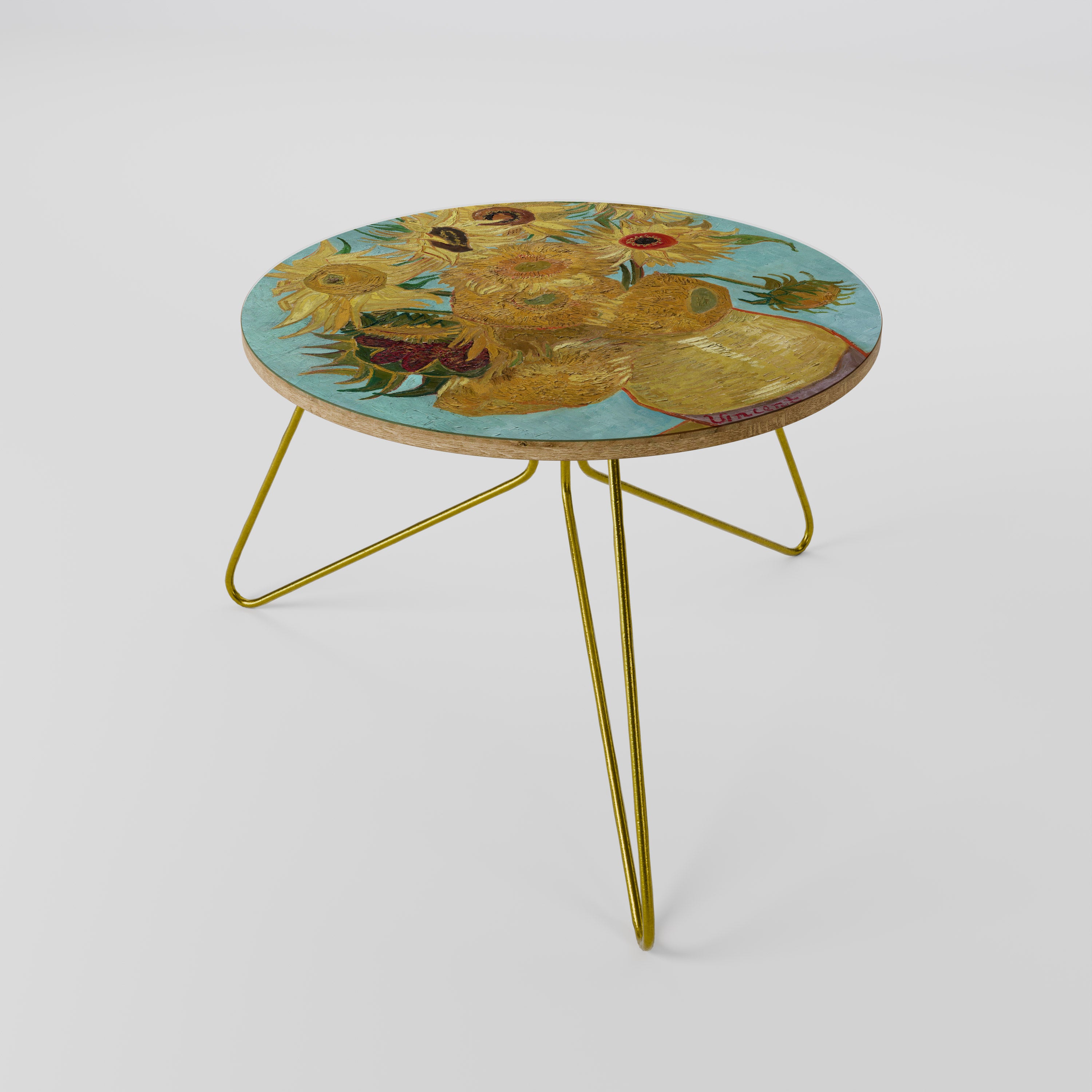 VASE WITH TWELVE SUNFLOWERS Coffee Table 60