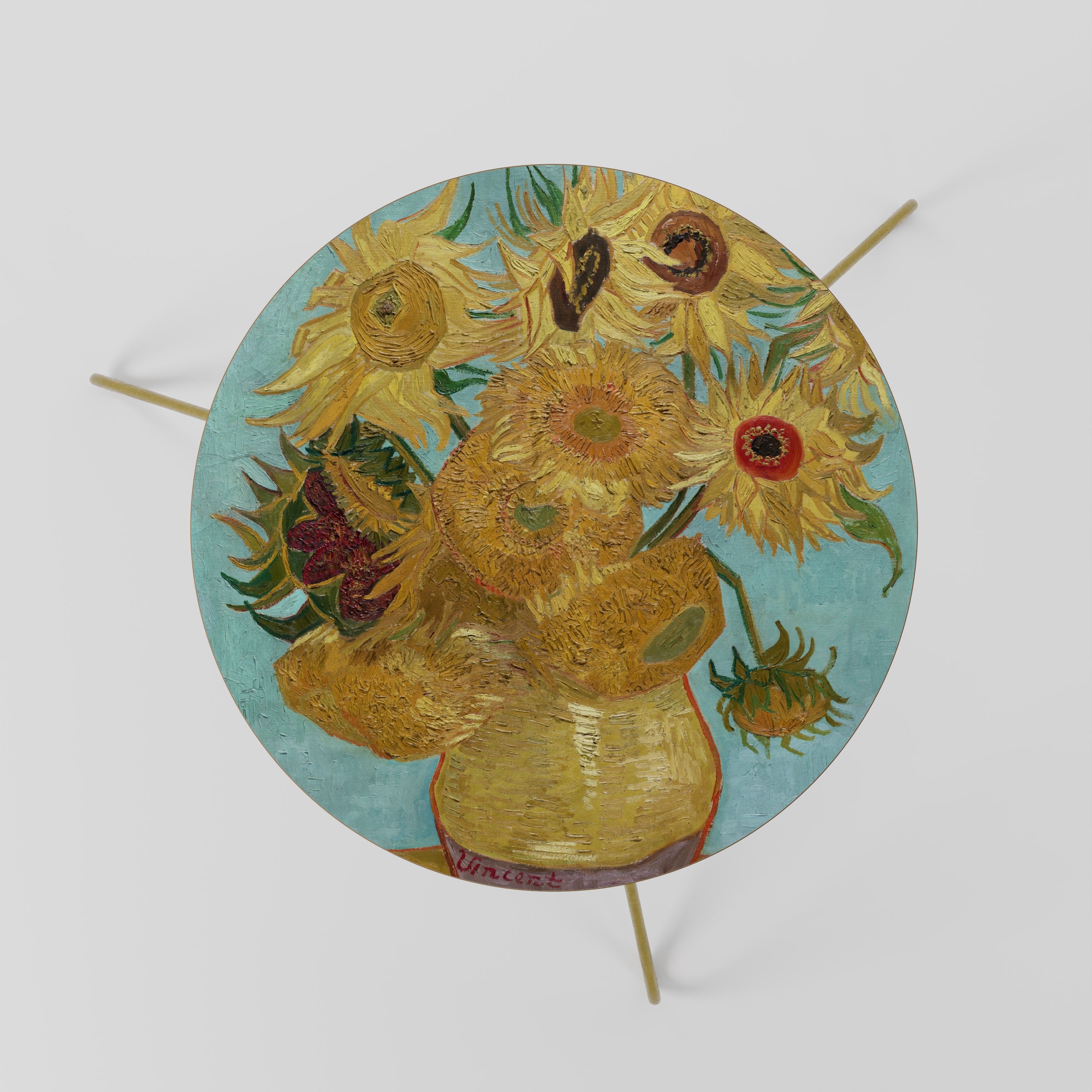 VASE WITH TWELVE SUNFLOWERS Coffee Table 60