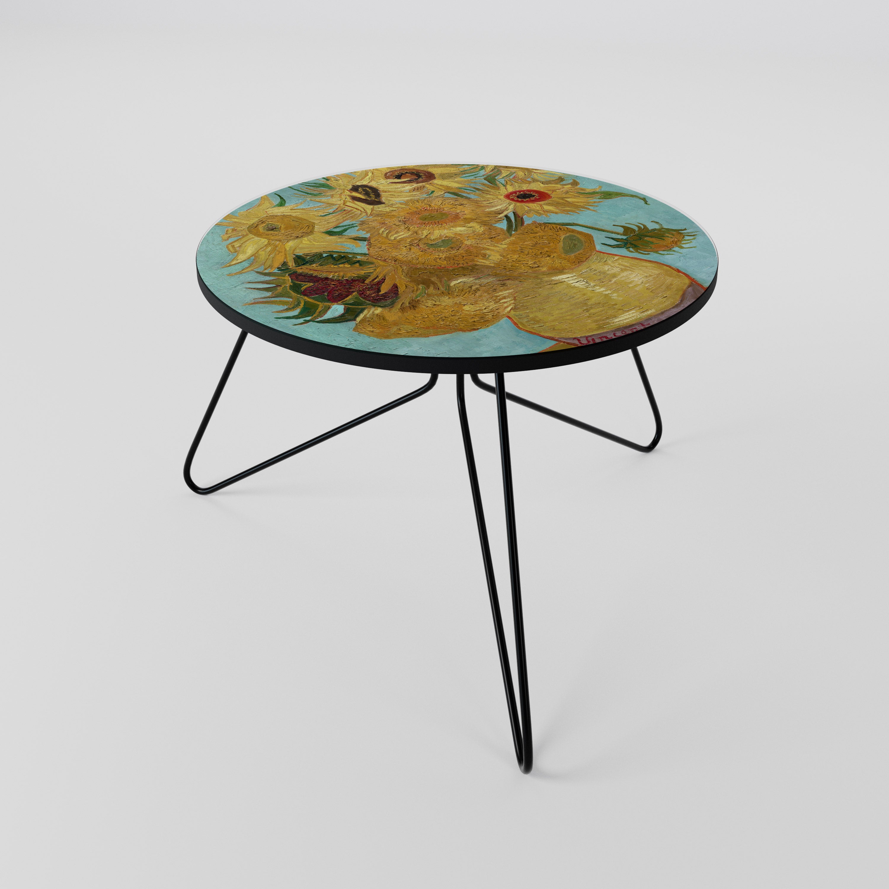 VASE WITH TWELVE SUNFLOWERS Coffee Table 60