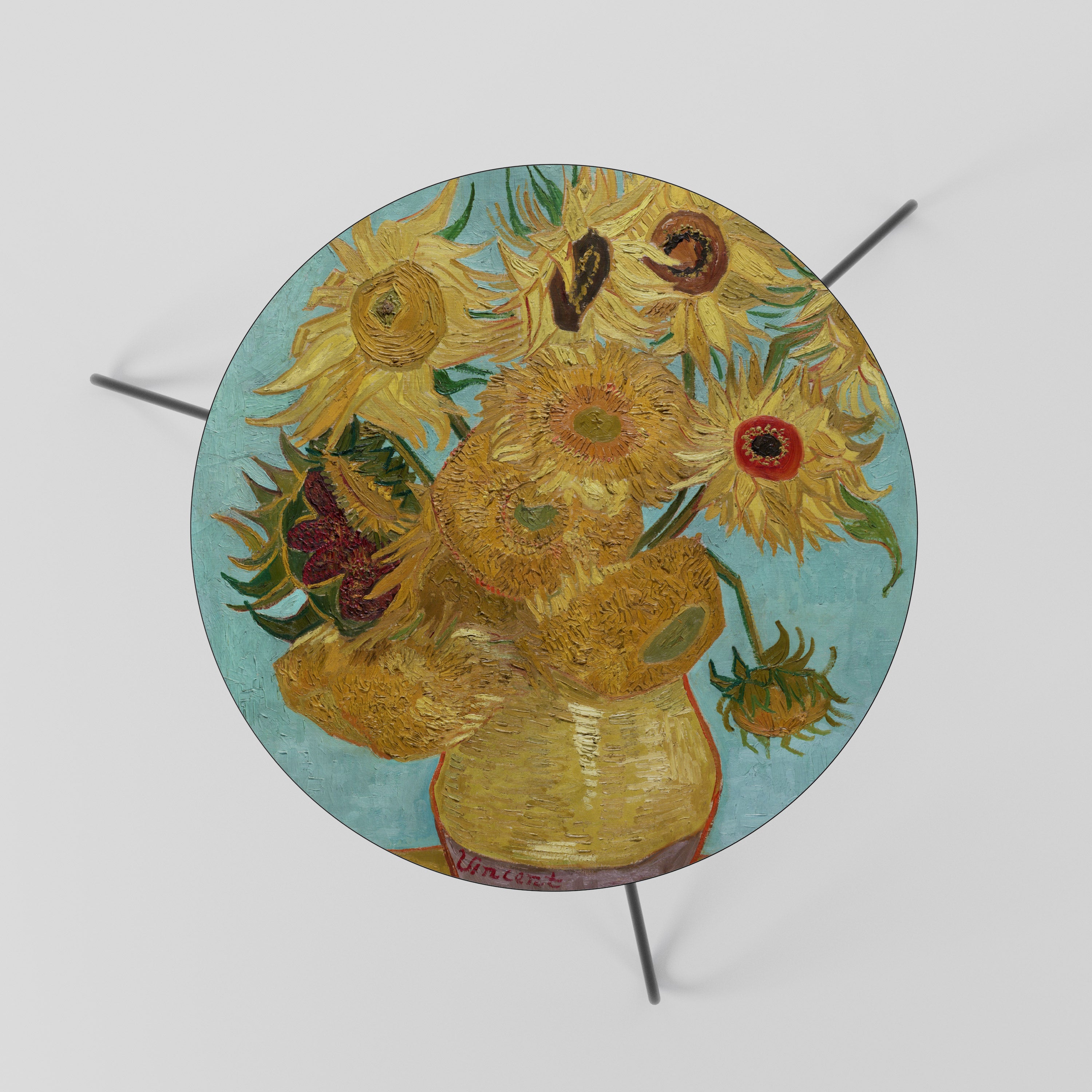 VASE WITH TWELVE SUNFLOWERS Coffee Table 60