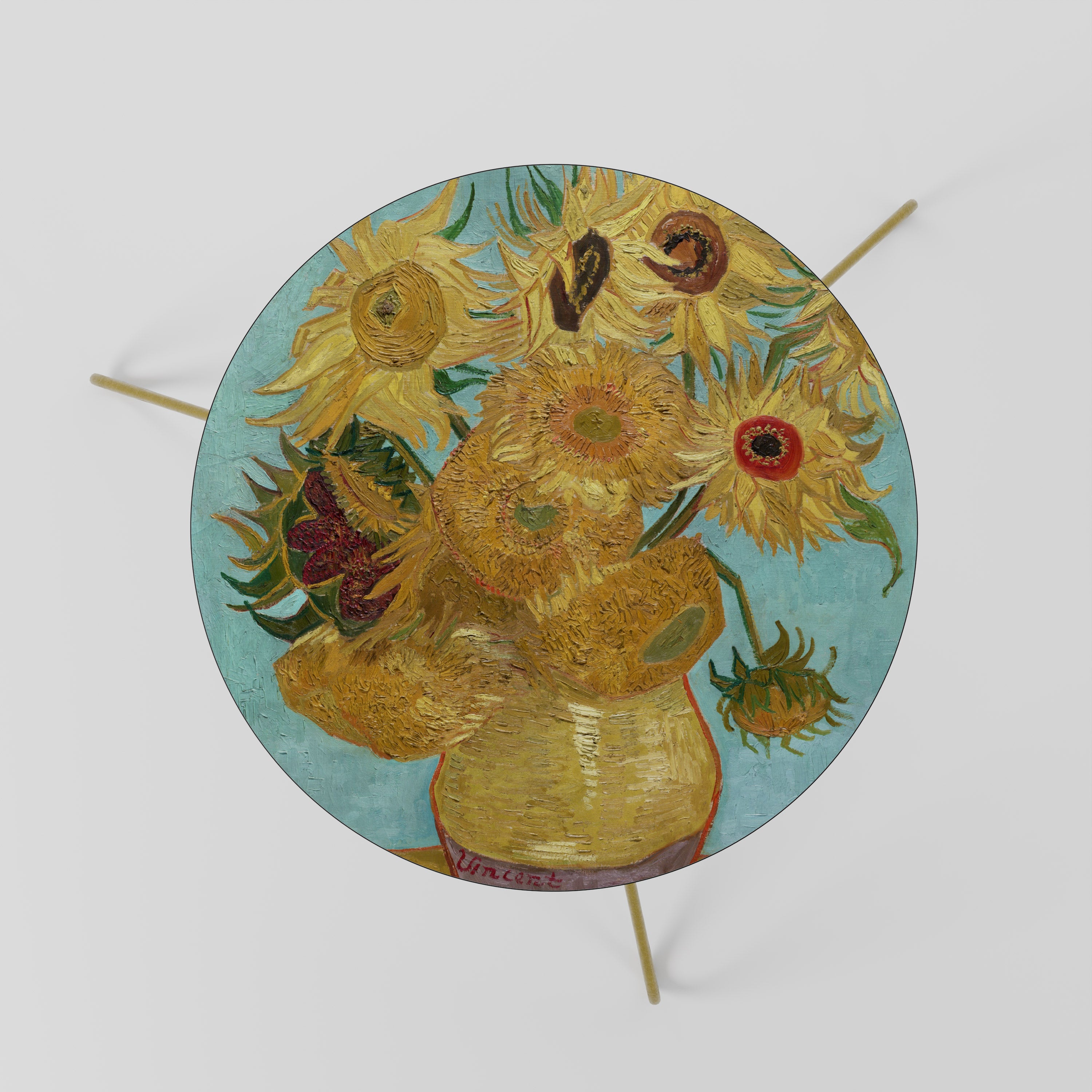 VASE WITH TWELVE SUNFLOWERS Coffee Table 60