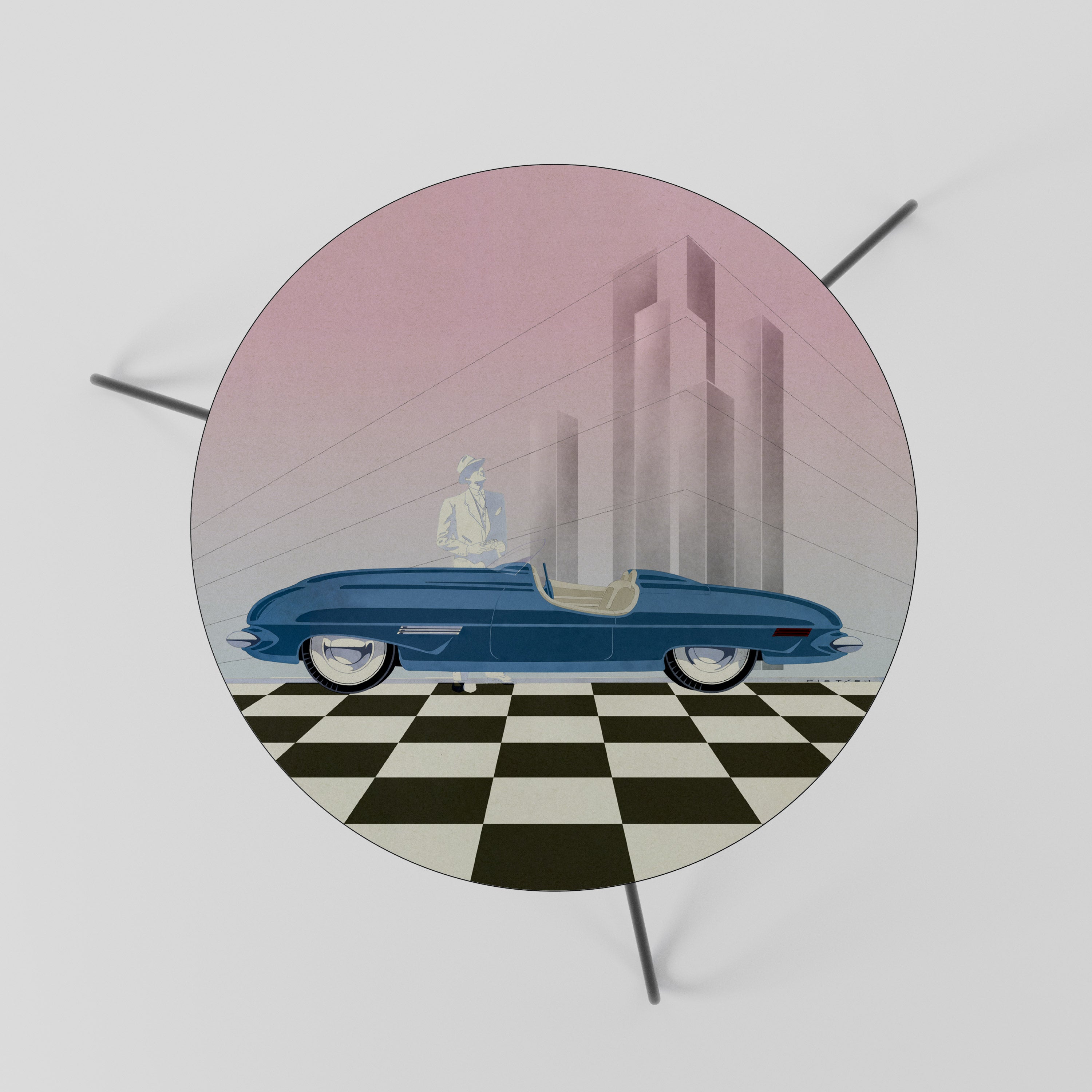 BLUE ROADSTER Coffee Table 60