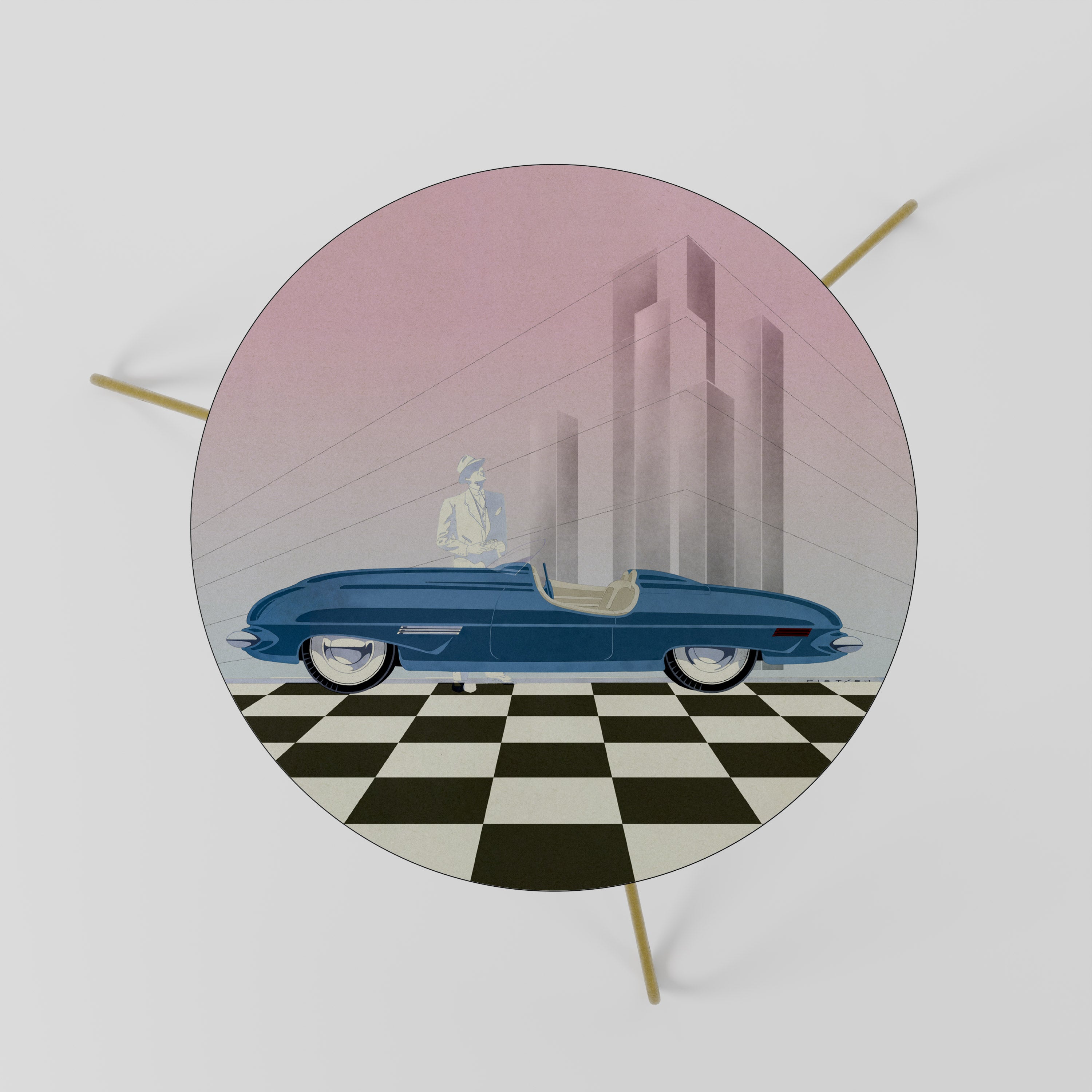 BLUE ROADSTER Coffee Table 60