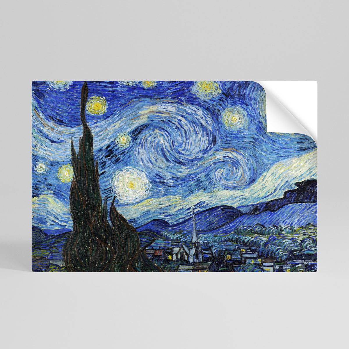 STARRY NIGHT Póster adhesivo horizontal