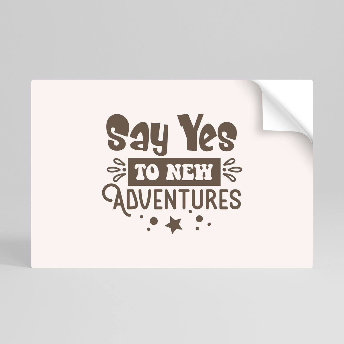 ADVENTURE AWAITS YOU Póster adhesivo horizontal