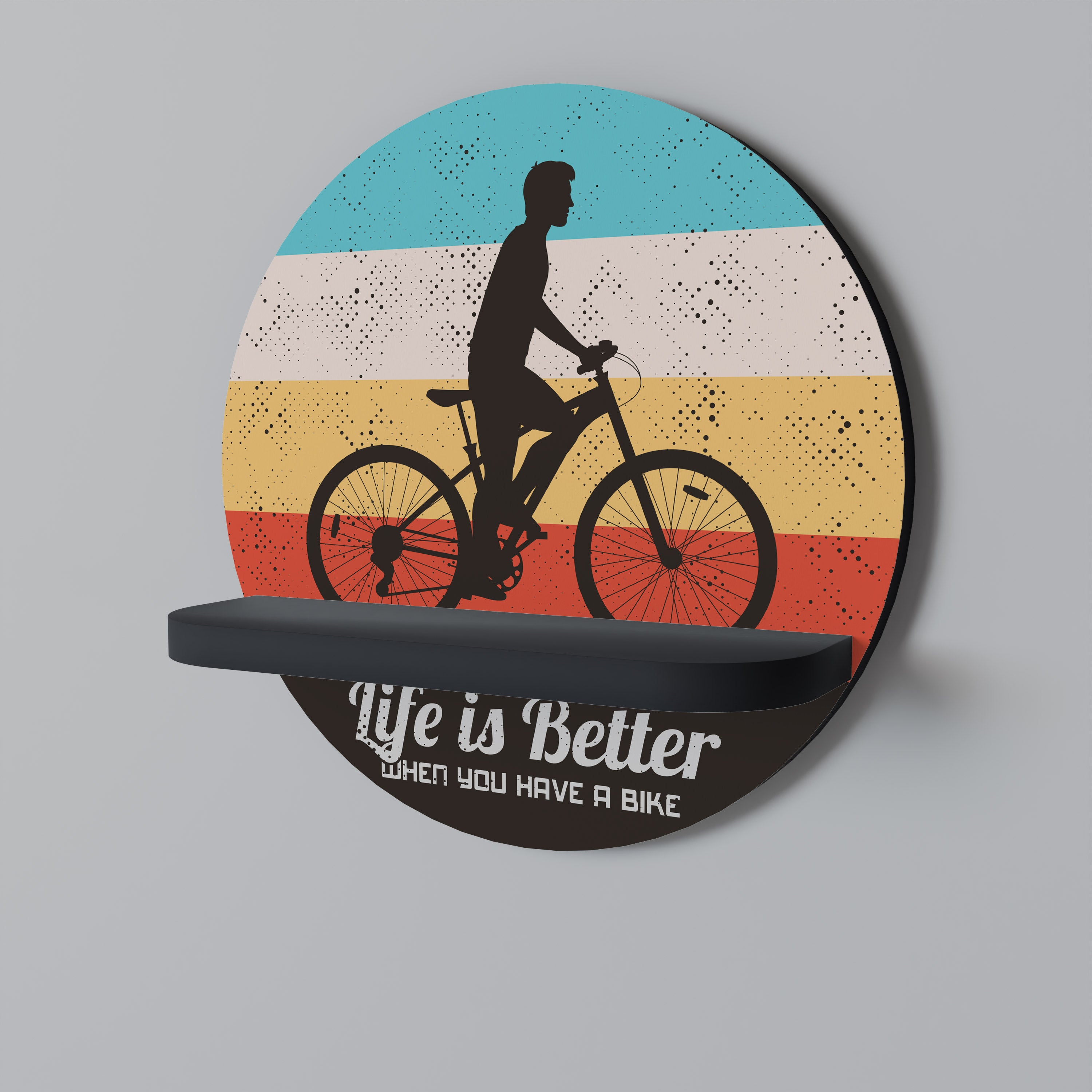 Estantería de arte redonda BETTER LIFE con acabado negro