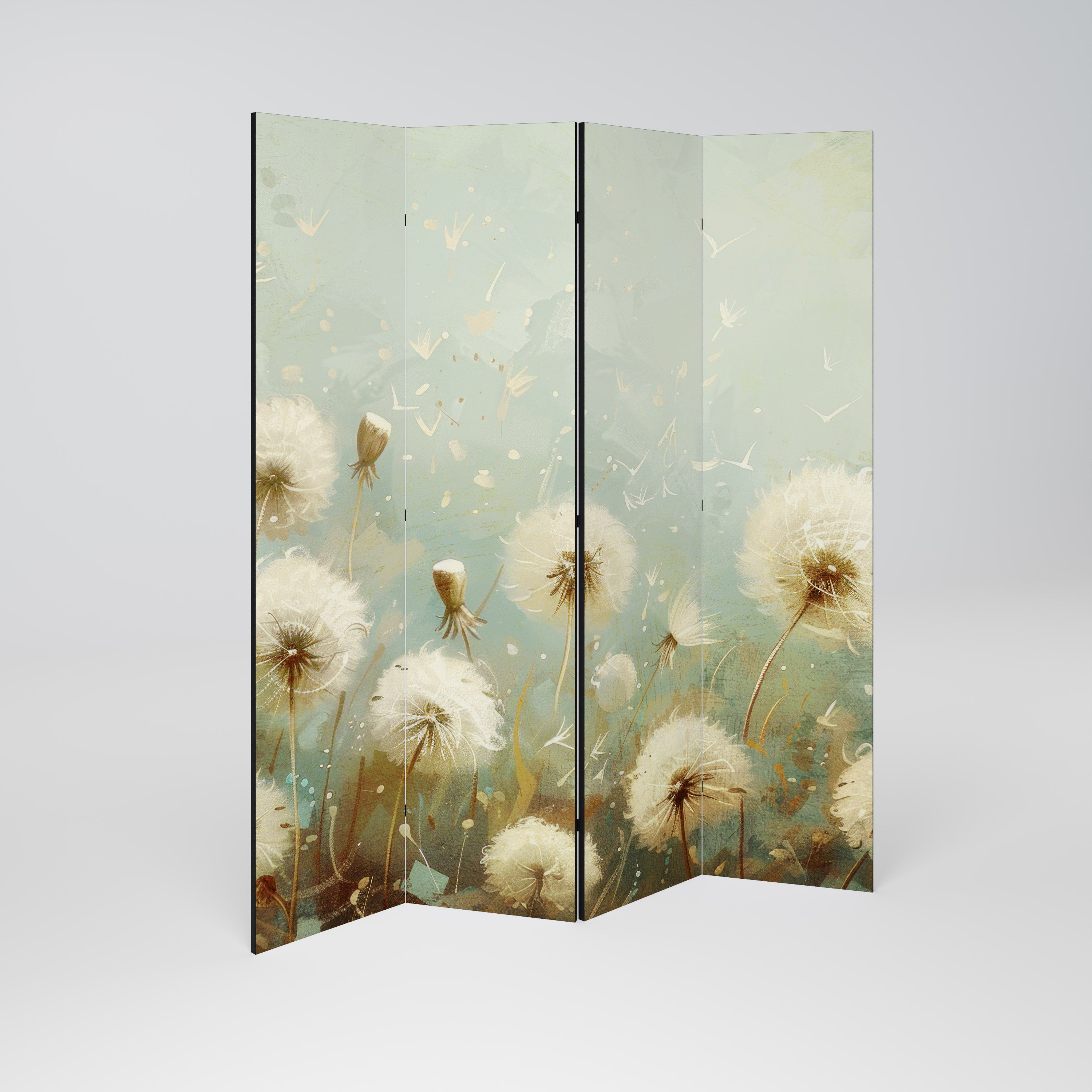 Biombo decorativo de 4 paneles DREAMY MEADOW