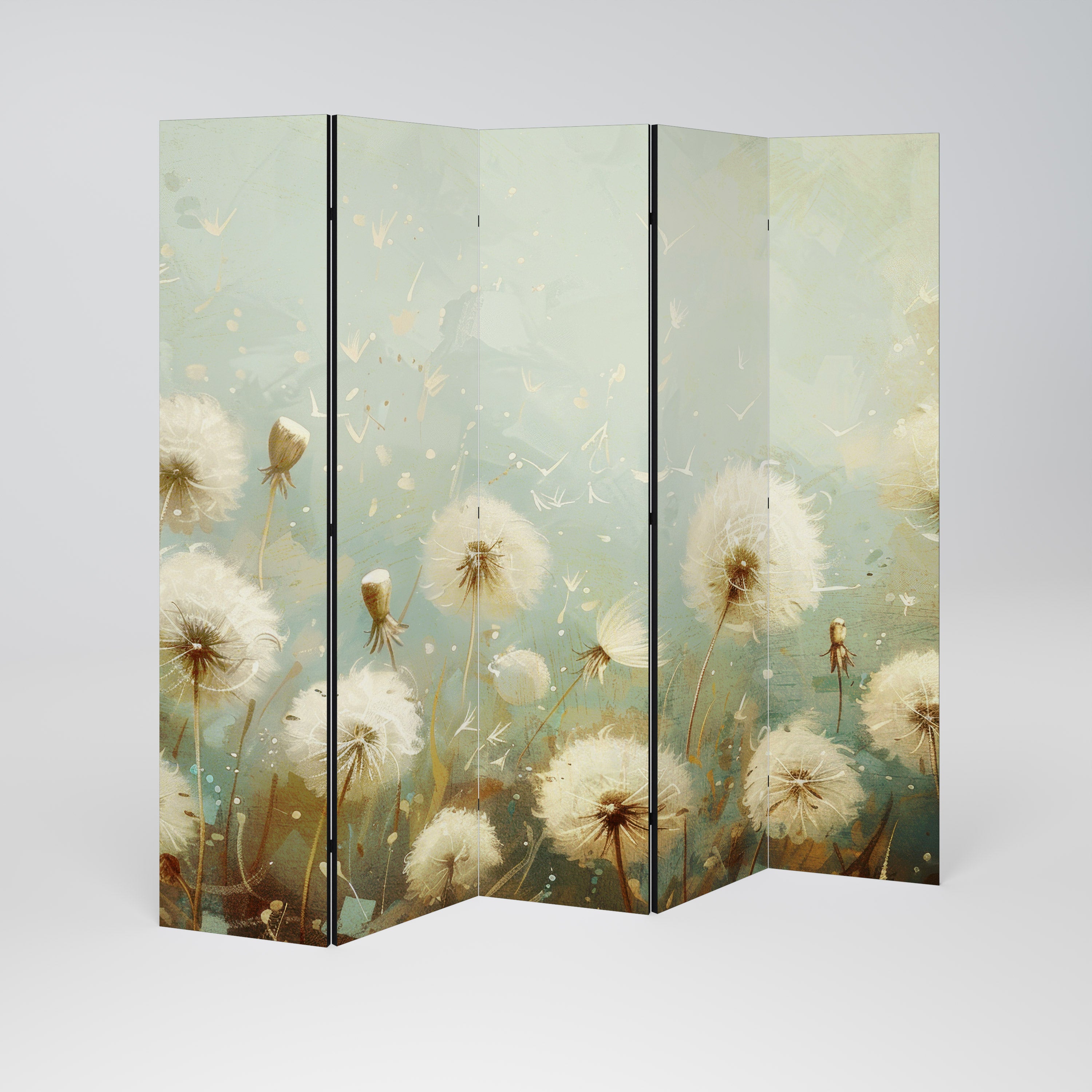 Biombo decorativo de 5 paneles DREAMY MEADOW