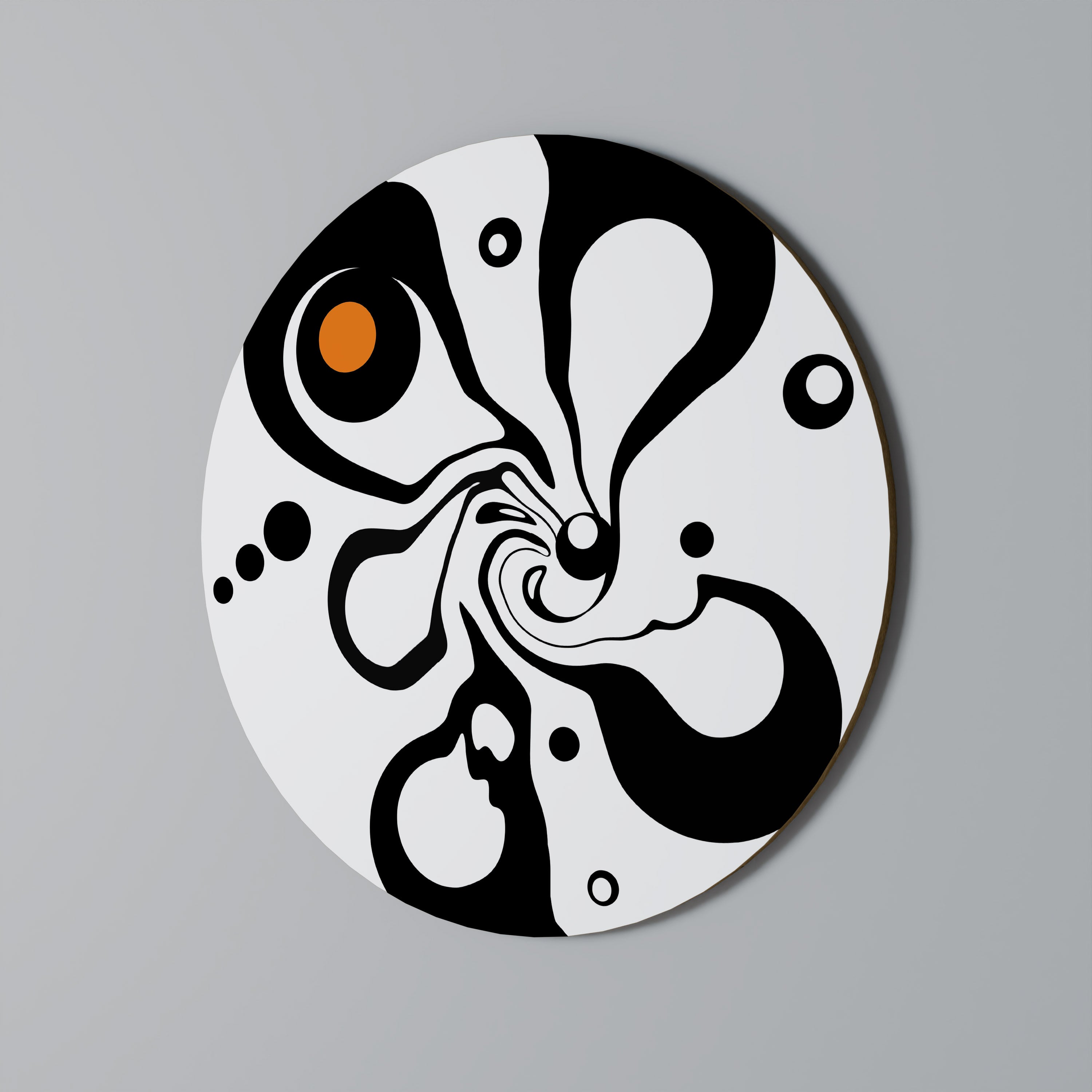 Arte de pared redondo SWIRLING NATURE