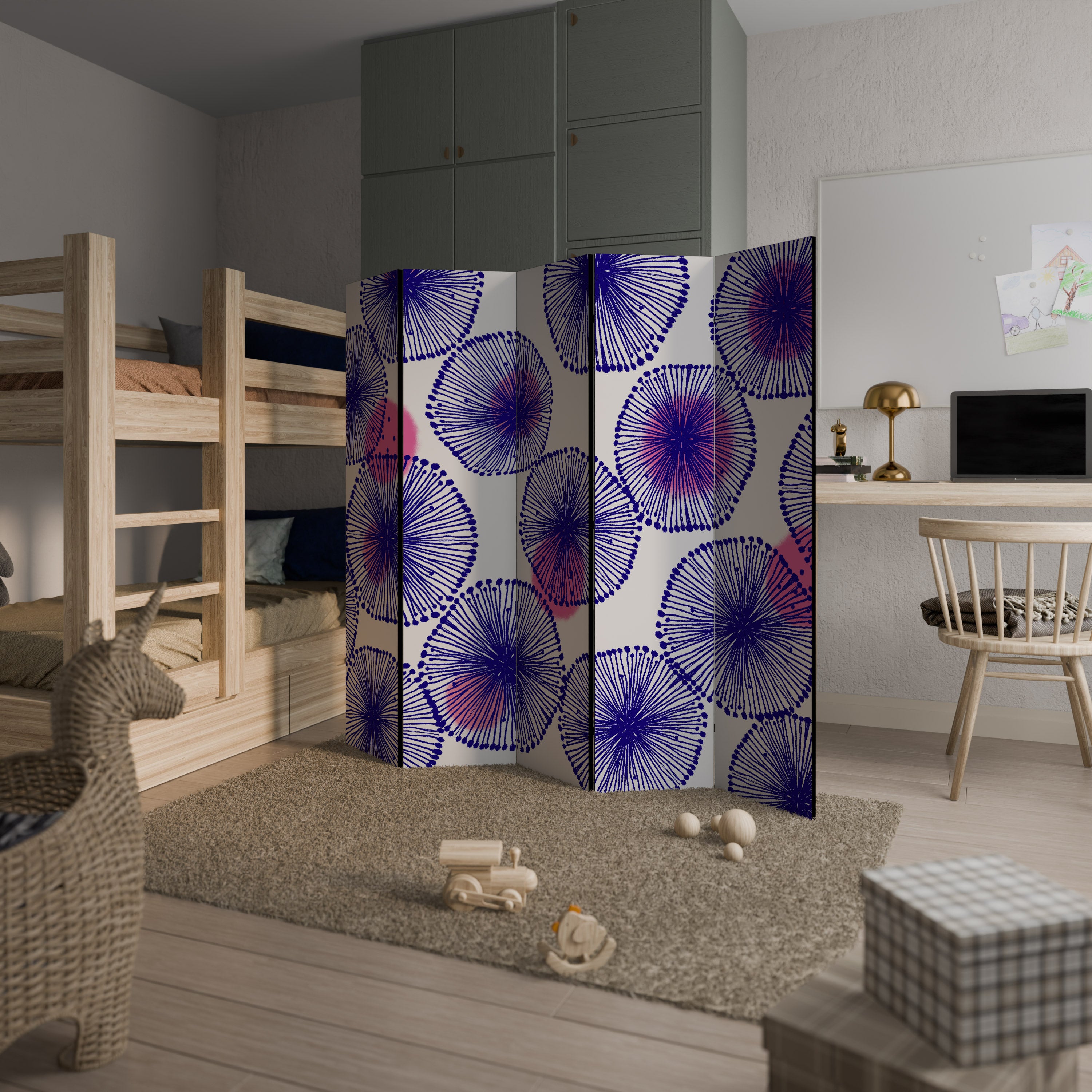Biombo decorativo de 5 paneles MAGIC NATURE