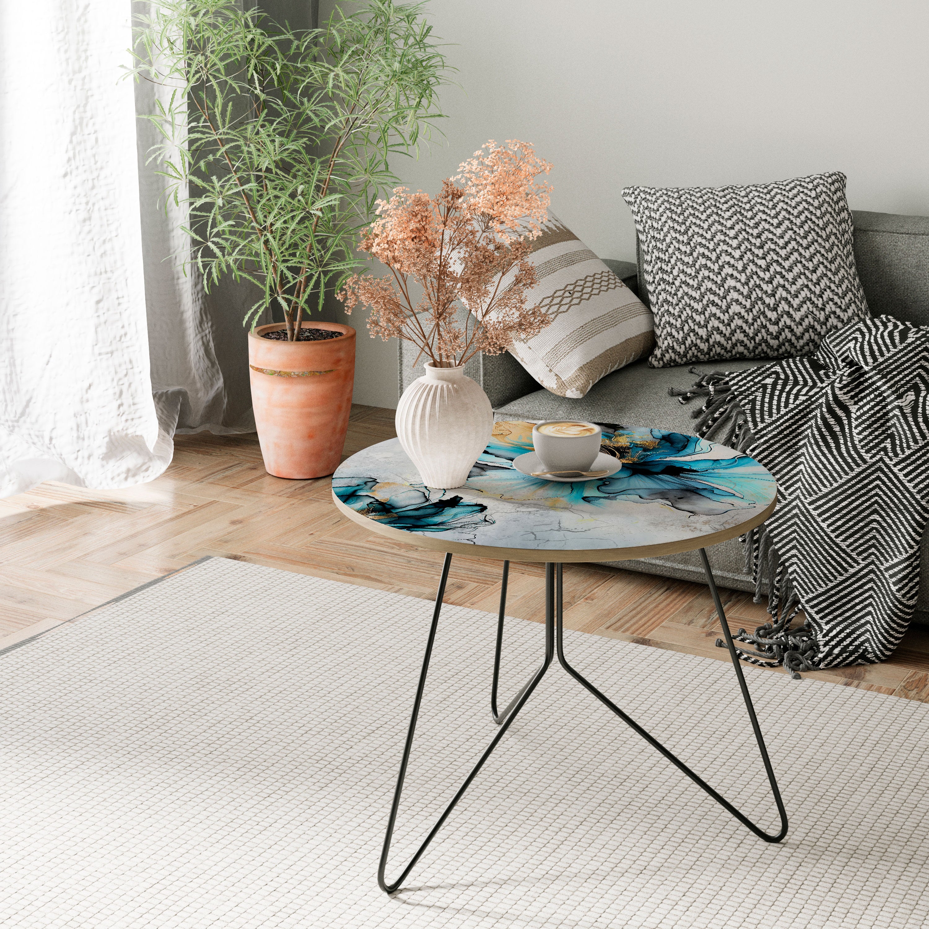 Mesa de centro COBALT BLOSSOMS 69