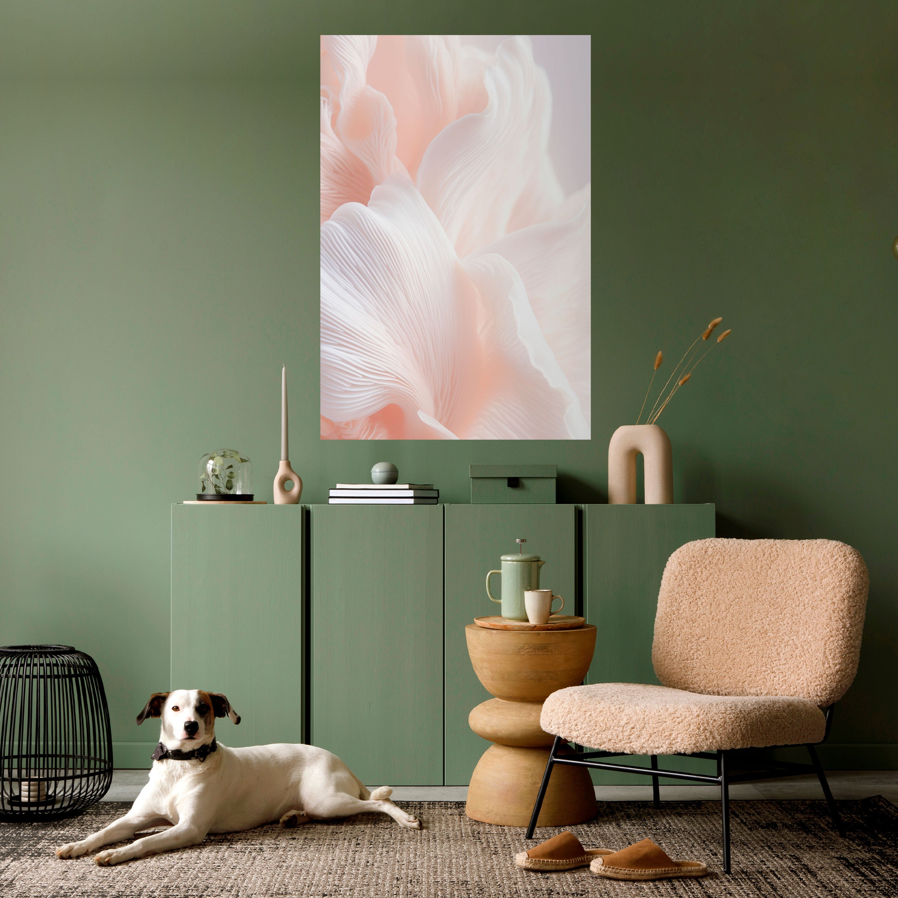 Póster vertical autoadhesivo "Delicate Pink Harmony"
