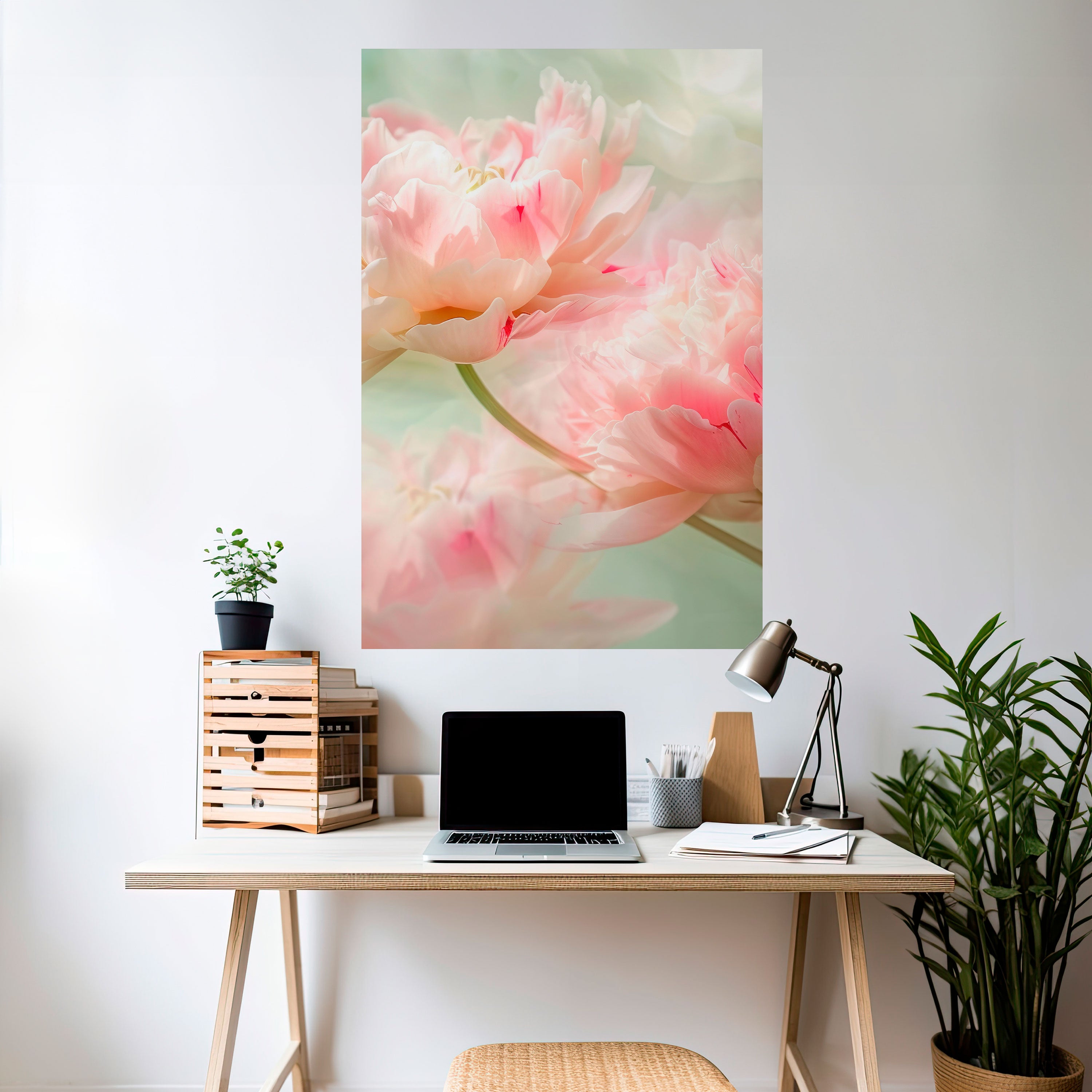 Póster vertical autoadhesivo "Suave armonía desplegada"