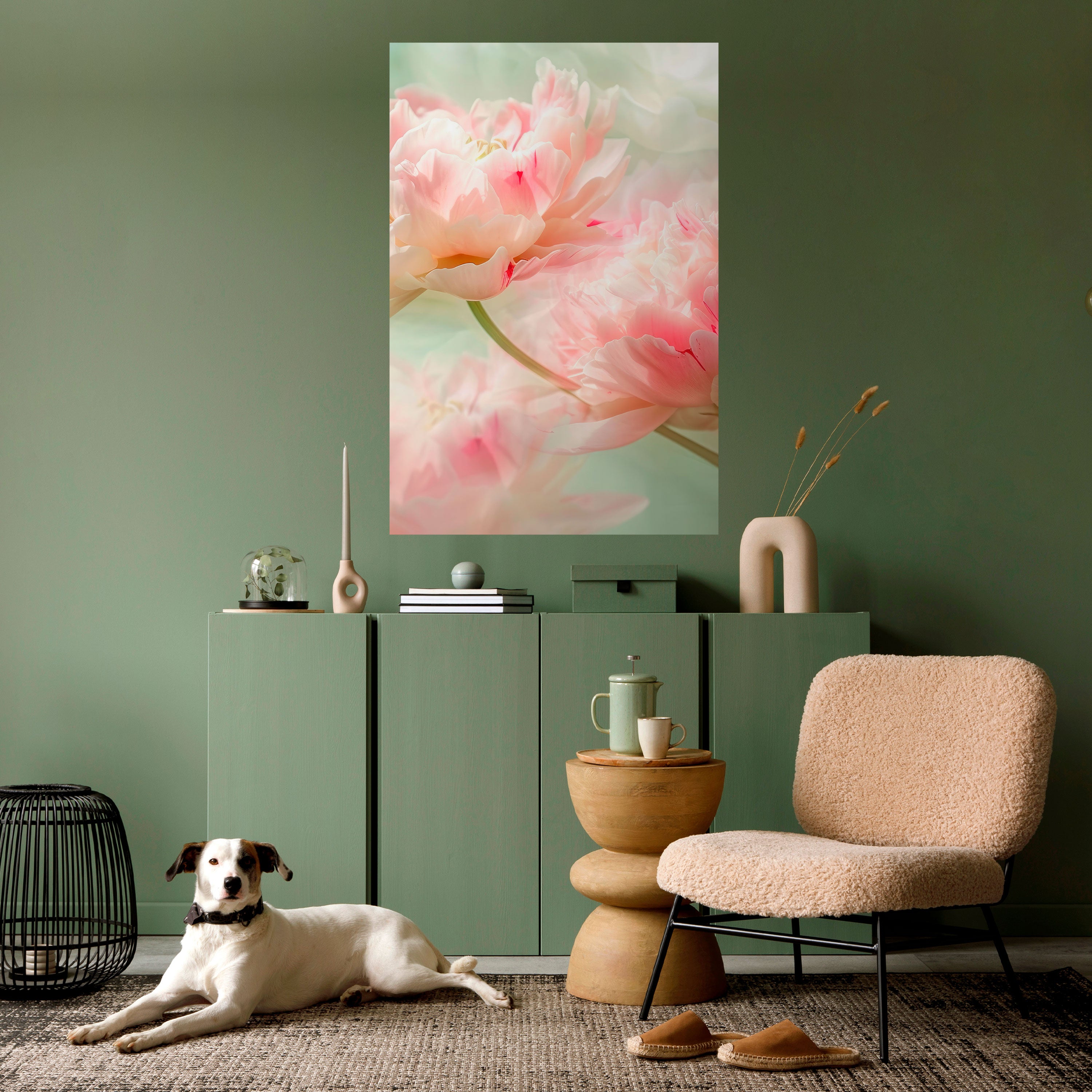 Póster vertical autoadhesivo "Suave armonía desplegada"