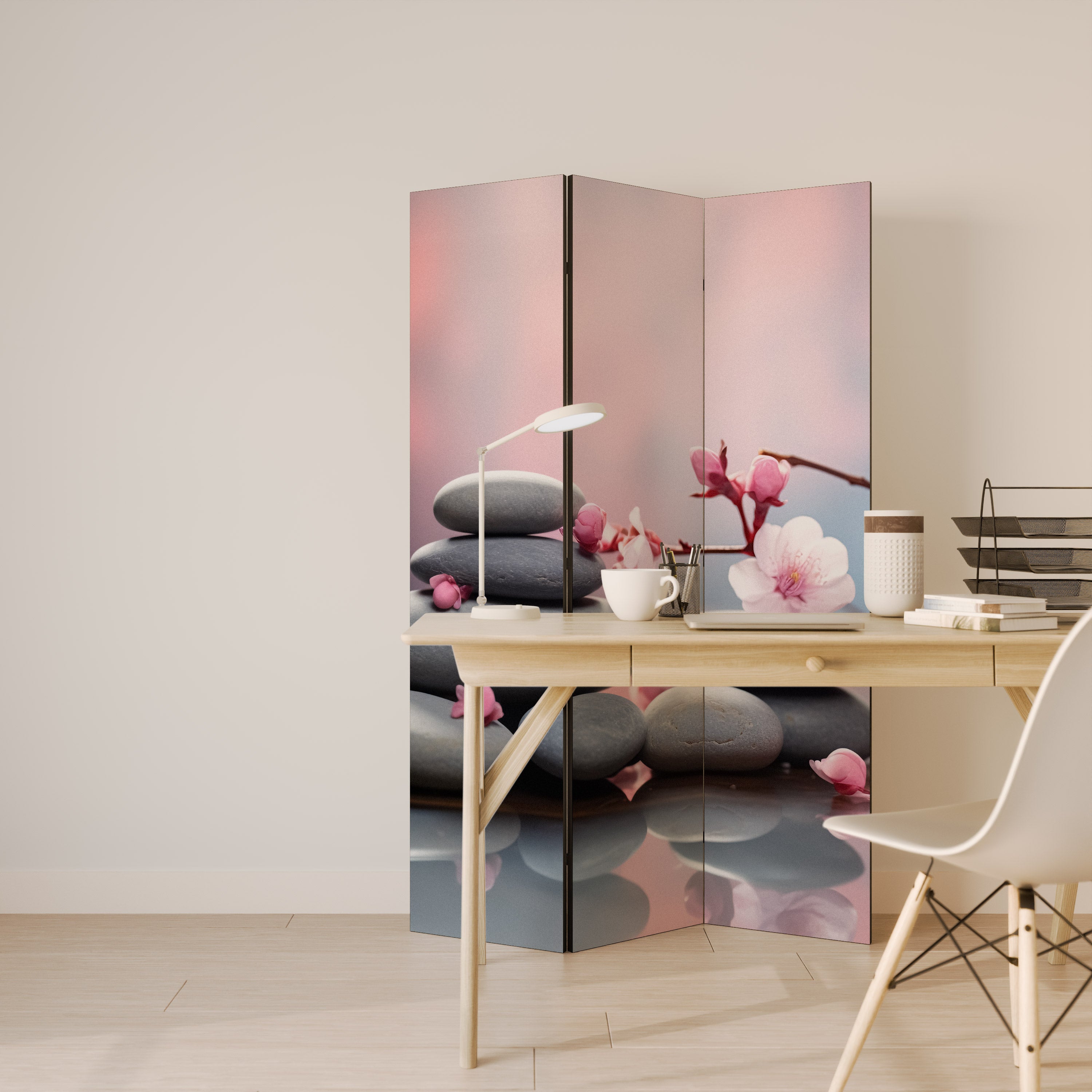 Biombo decorativo de 3 paneles BALANCE OF NATURE