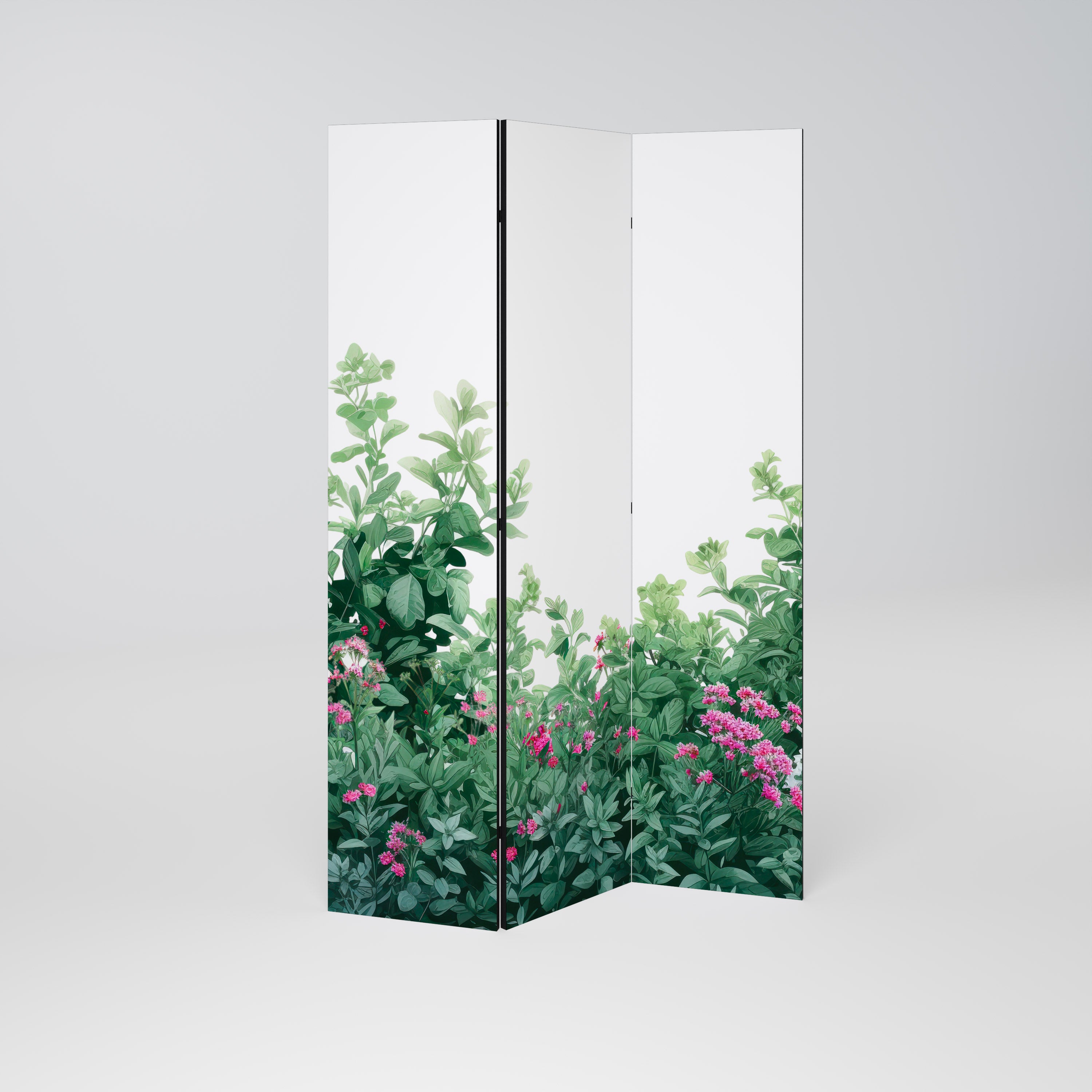 Separador de ambientes decorativo de 3 paneles FLORAL SERENITY BARRIER