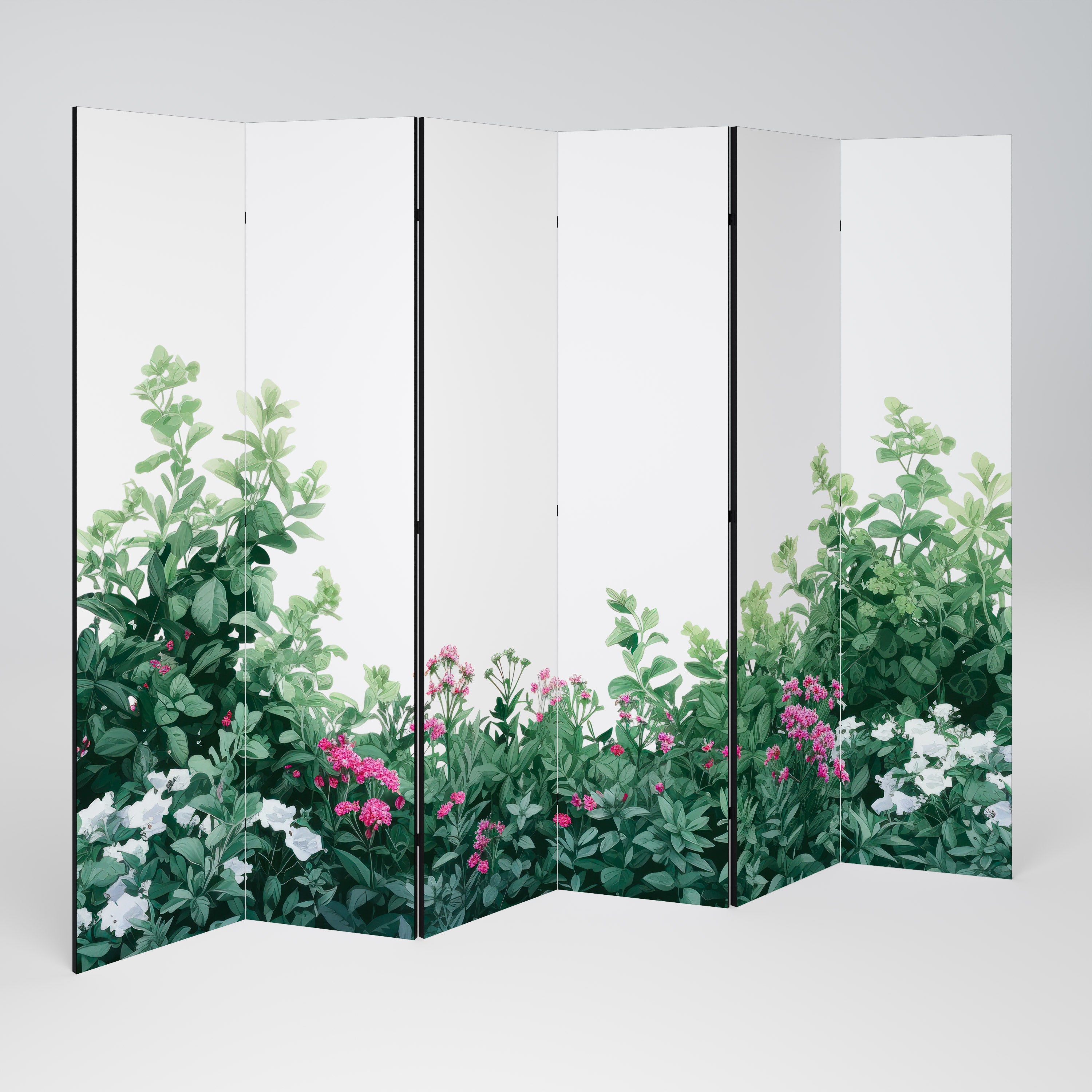 Biombo decorativo de 6 paneles FLORAL SERENITY BARRIER