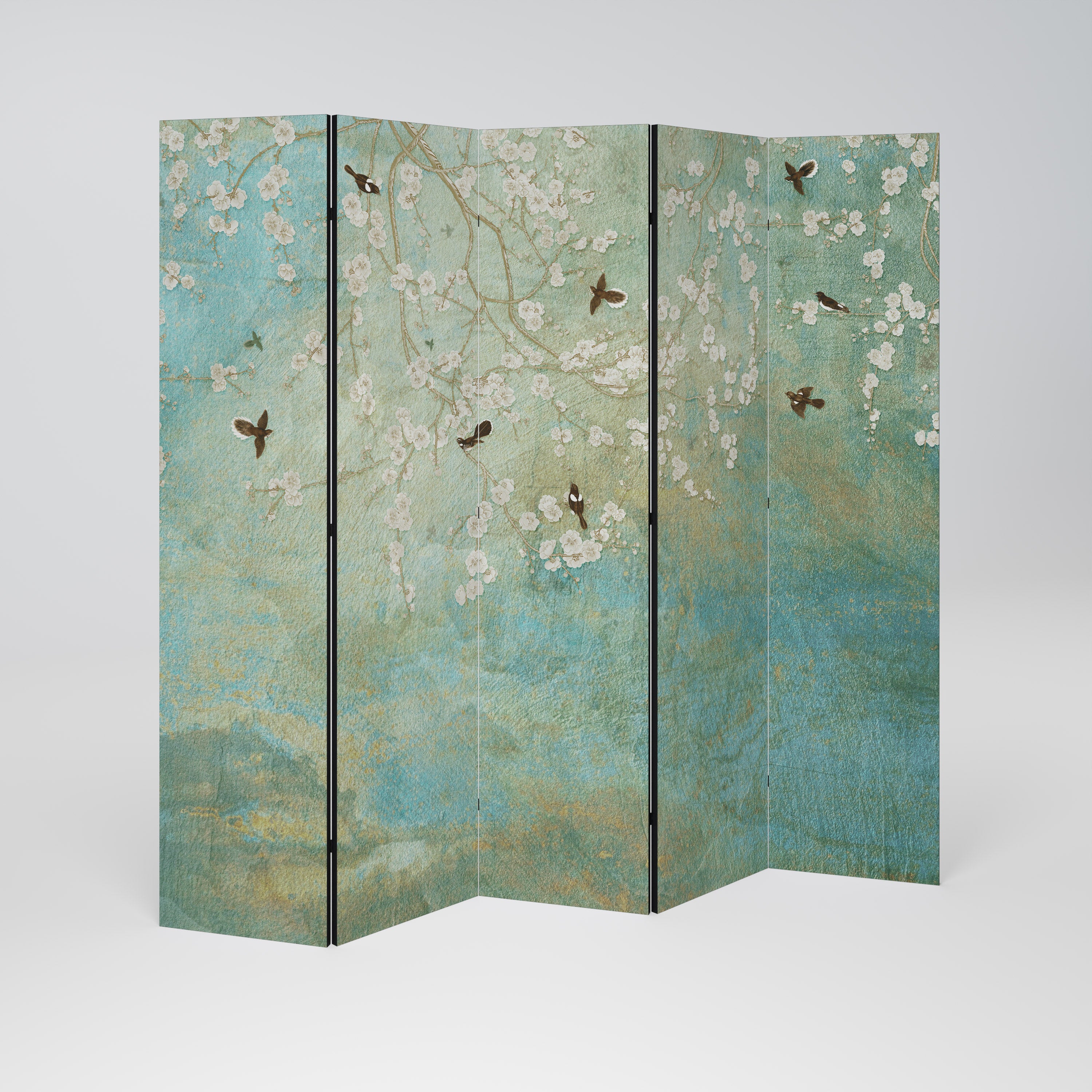 Biombo decorativo de 5 paneles BLOOMING CHARM