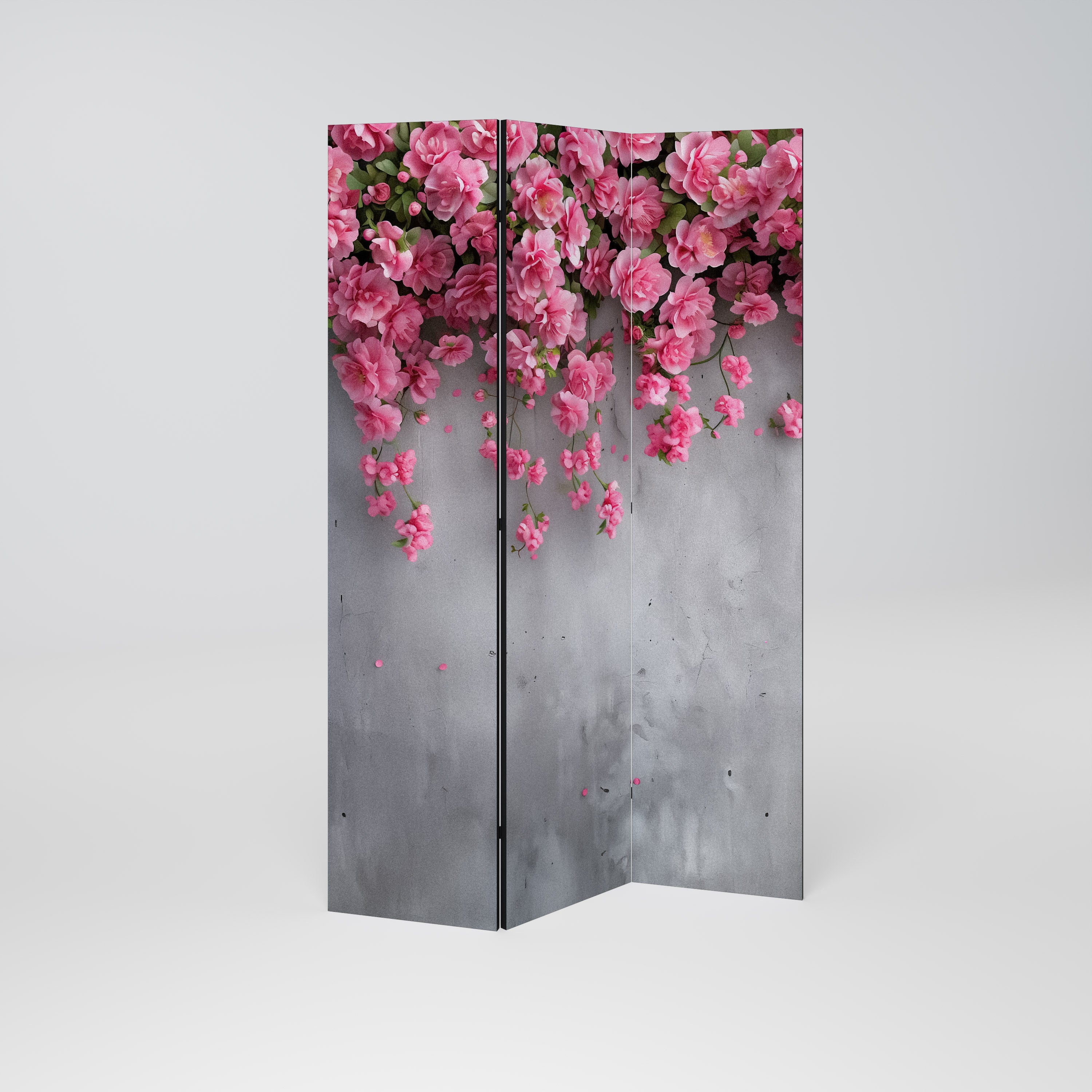 Biombo decorativo de 3 paneles SERENE FLOWER FOLD